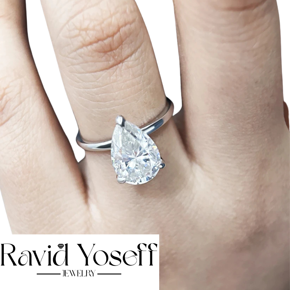 יוקרתית Moissanite טבעת שוהם