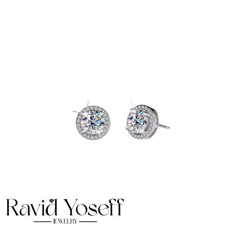 יוקרתיים Moissanite עגילי לוטן