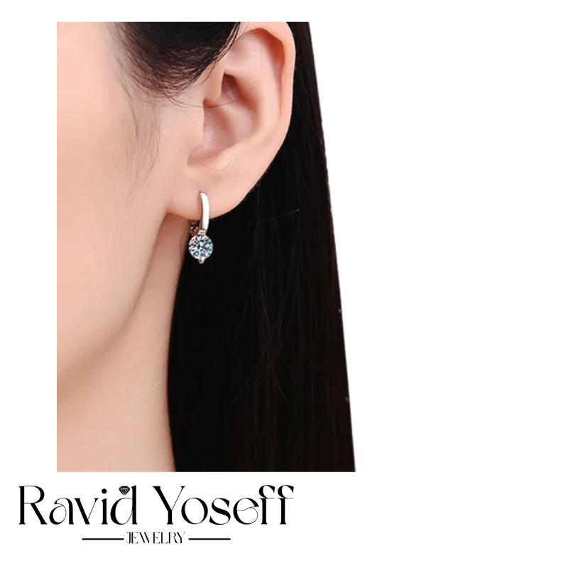 יוקרתיים Moissanite עגילי יהב