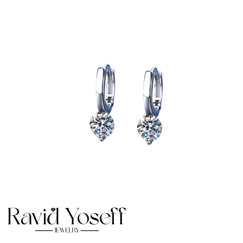 יוקרתיים Moissanite עגילי יהב