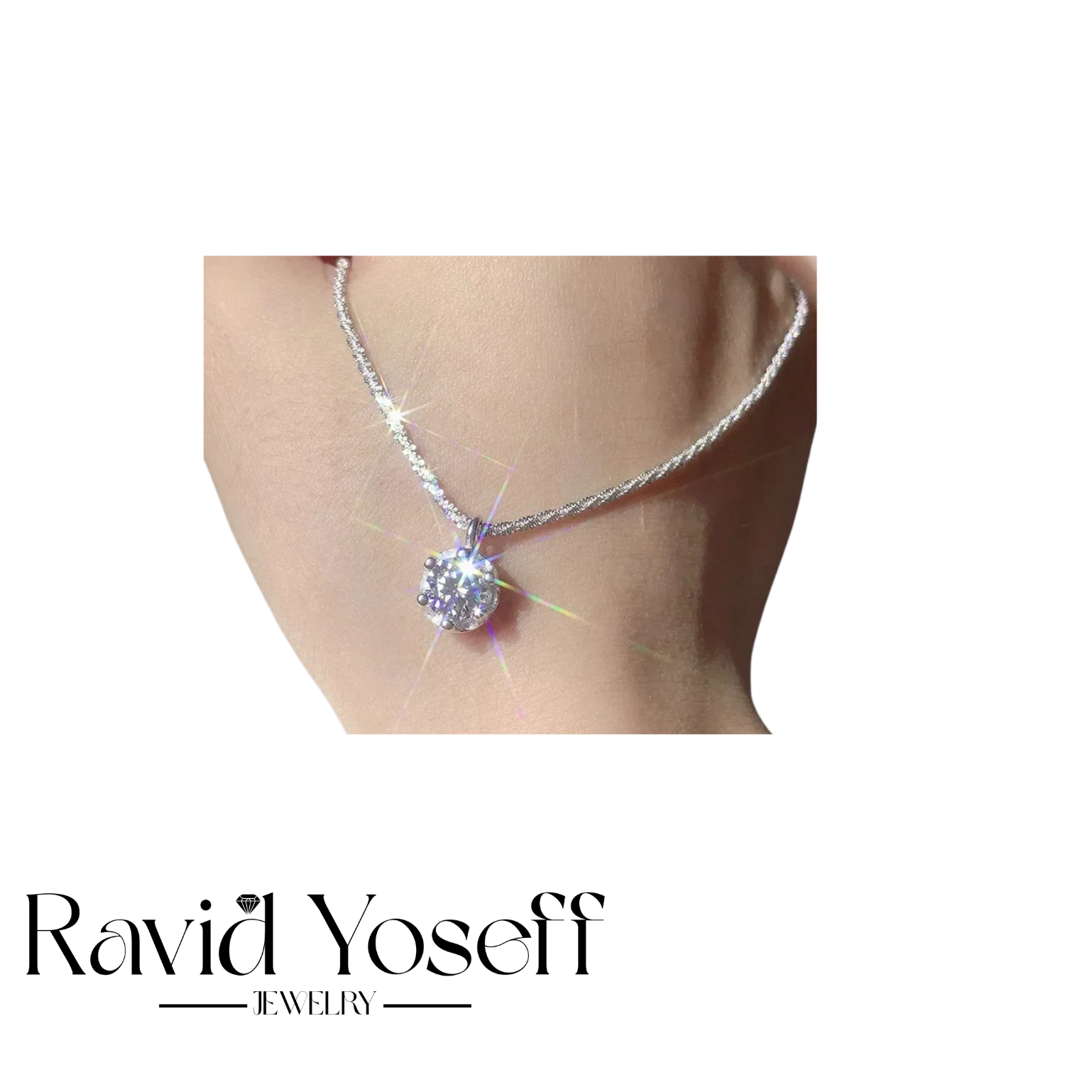 יוקרתית Moissanite שרשרת אלכסה