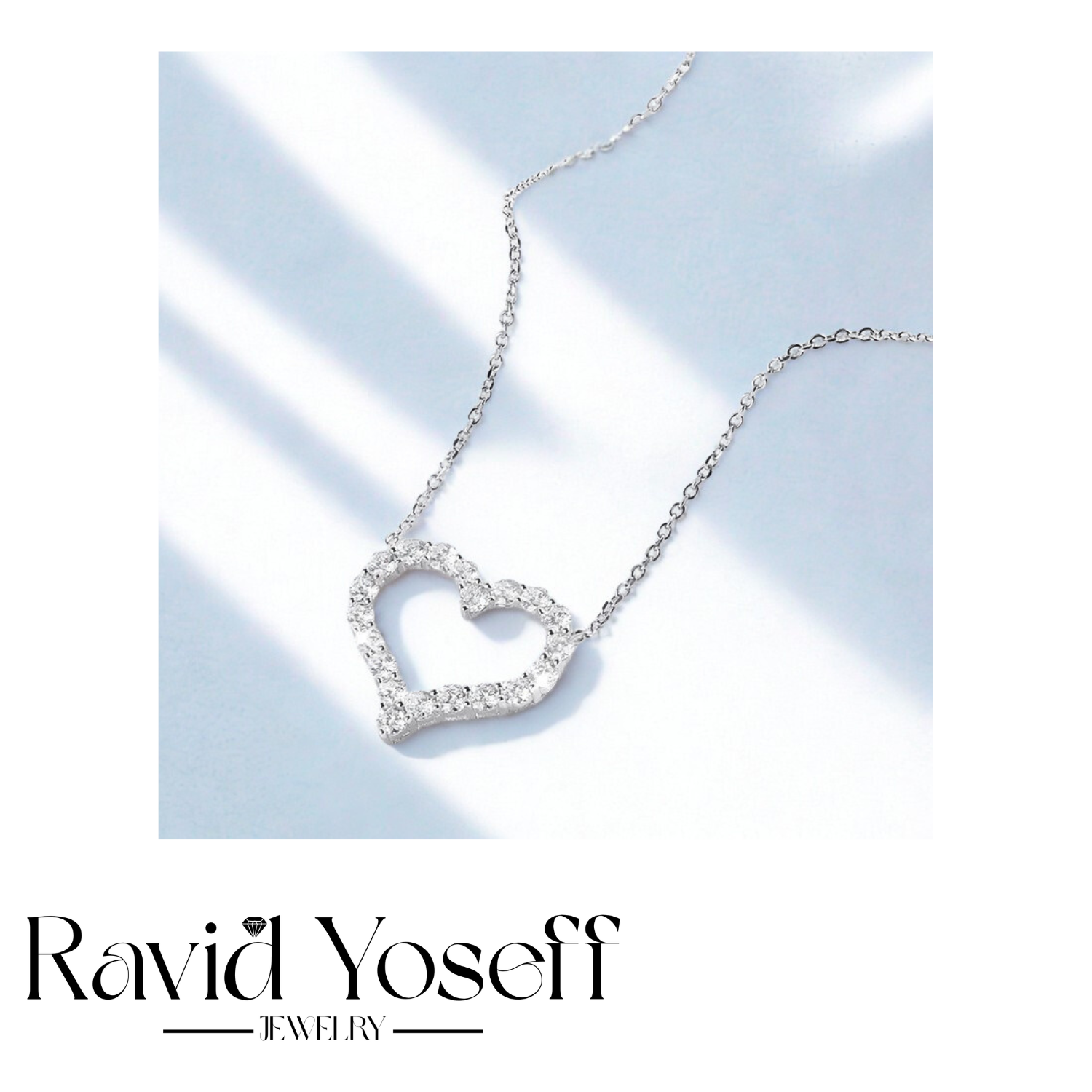 יוקרתית Moissanite שרשרת לב