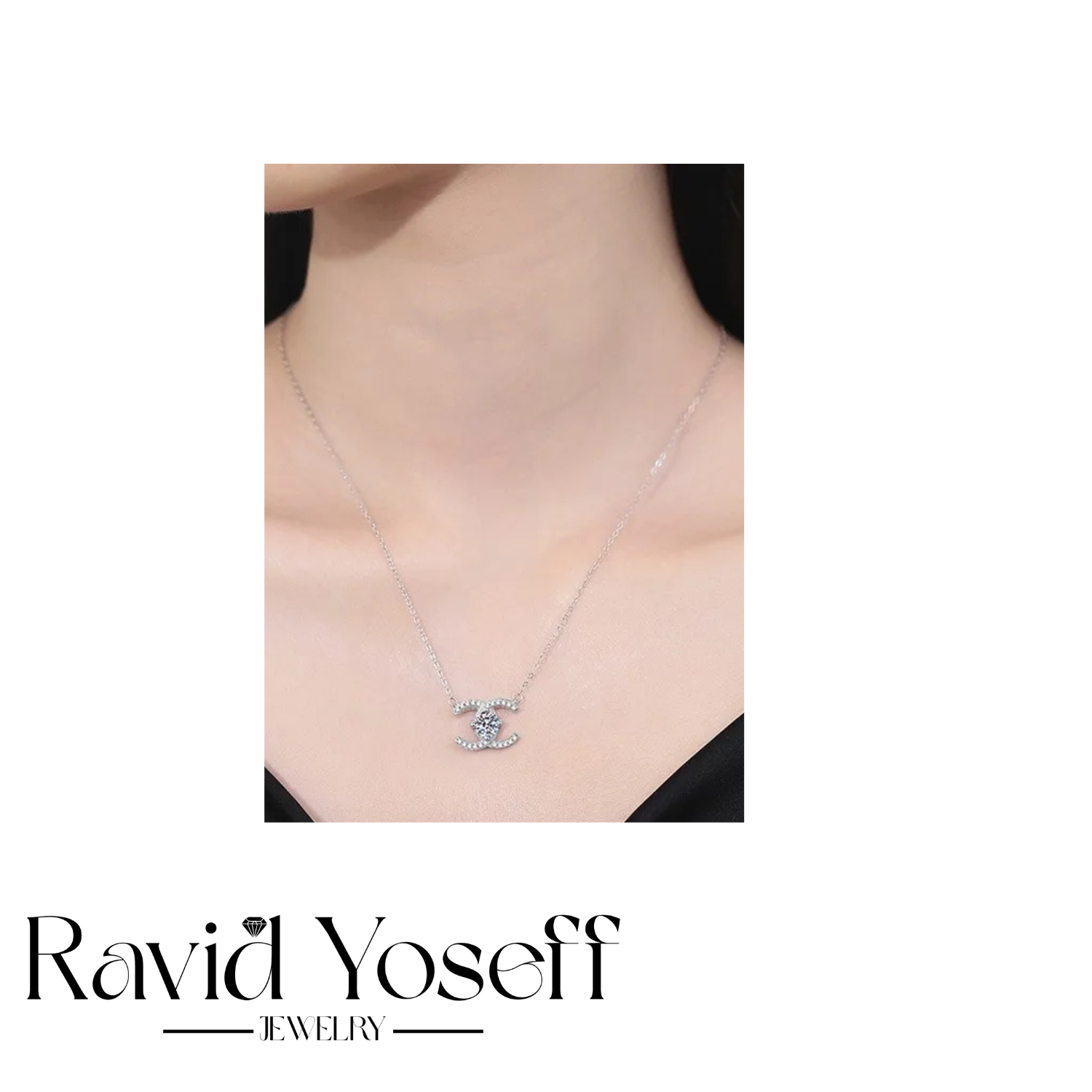 יוקרתית Moissanite שרשרת שאנל