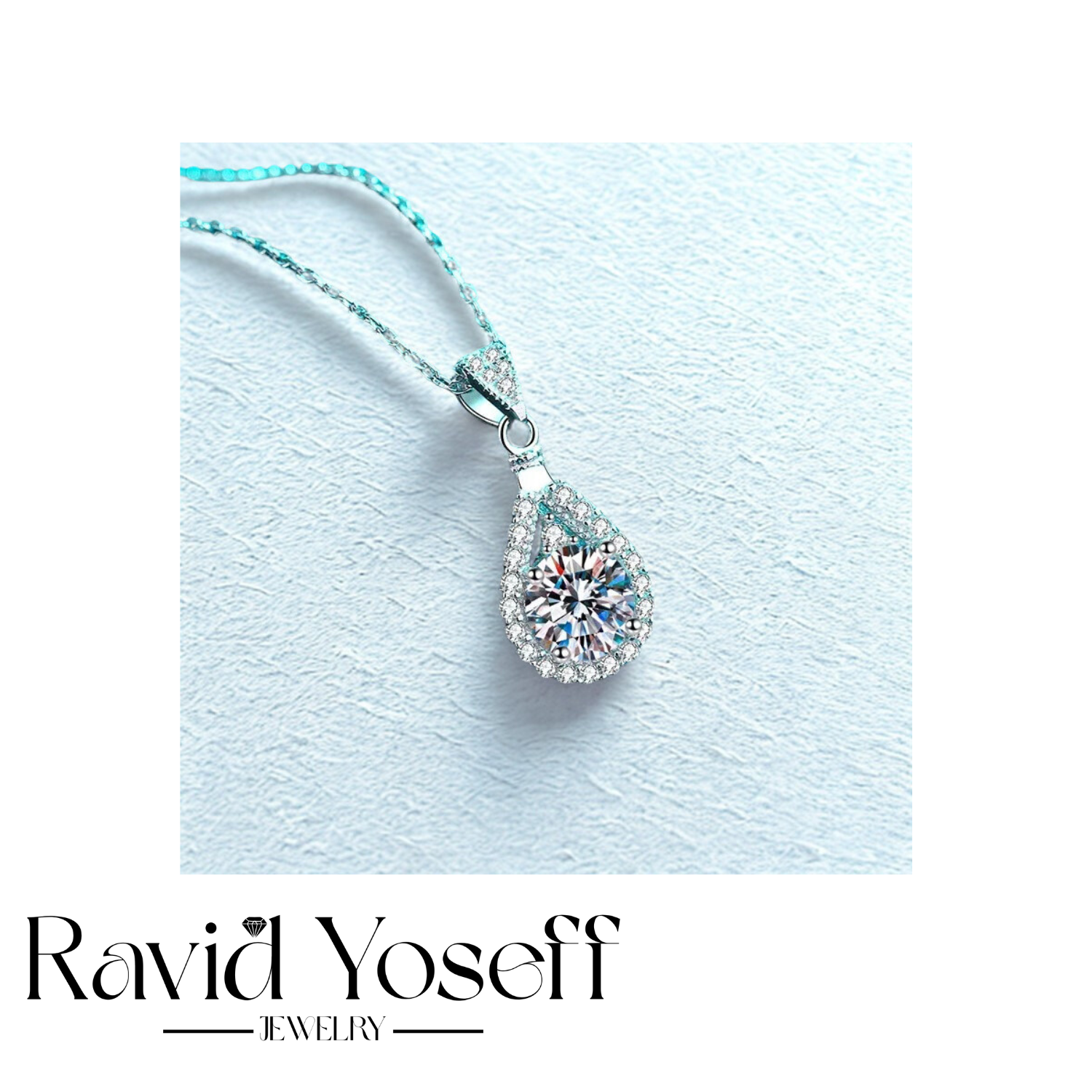 יוקרתית Moissanite שרשרת לאב