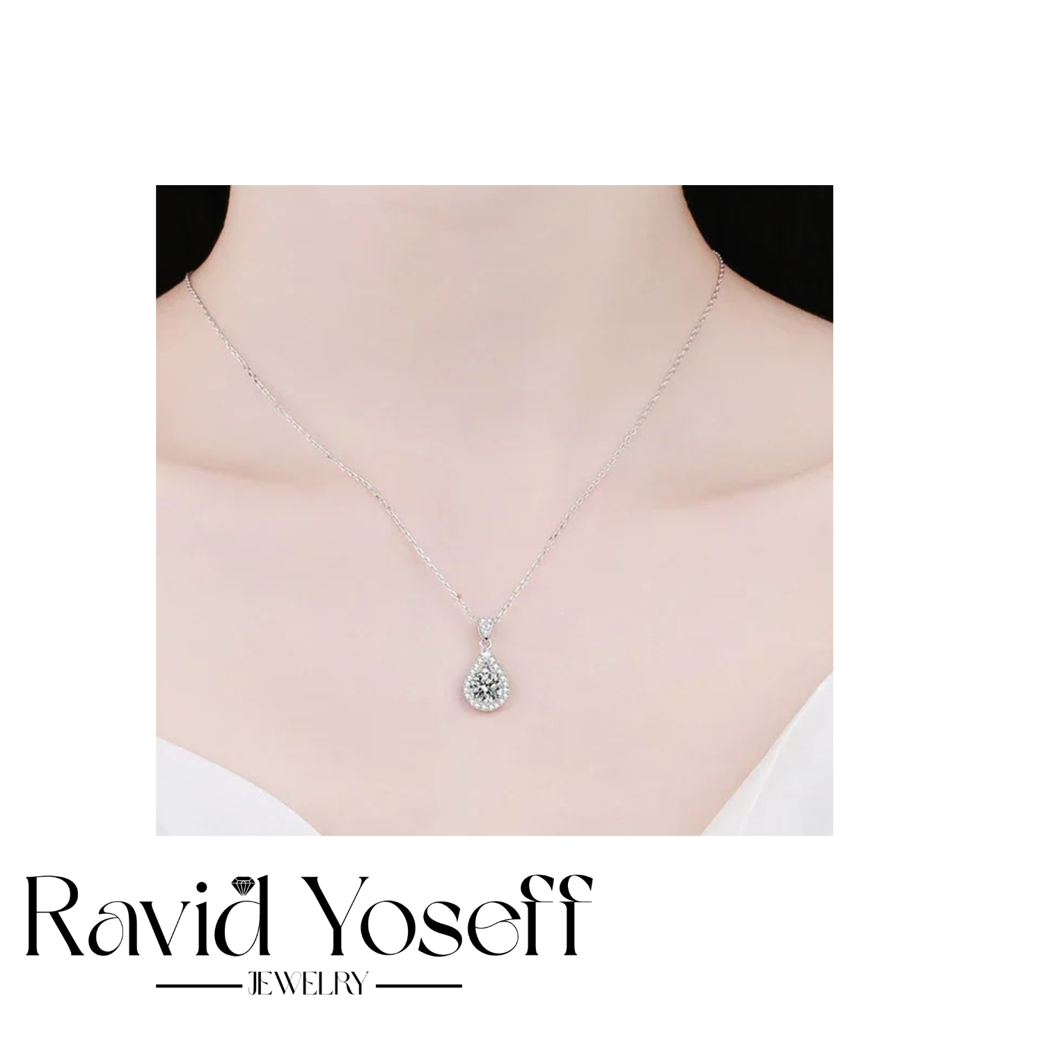 יוקרתית Moissanite שרשרת לאב