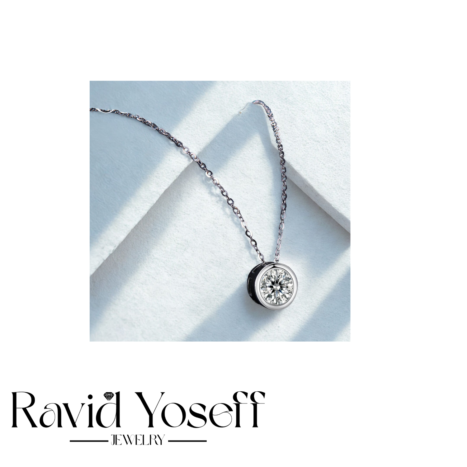 יוקרתית Moissanite שרשרת נואל