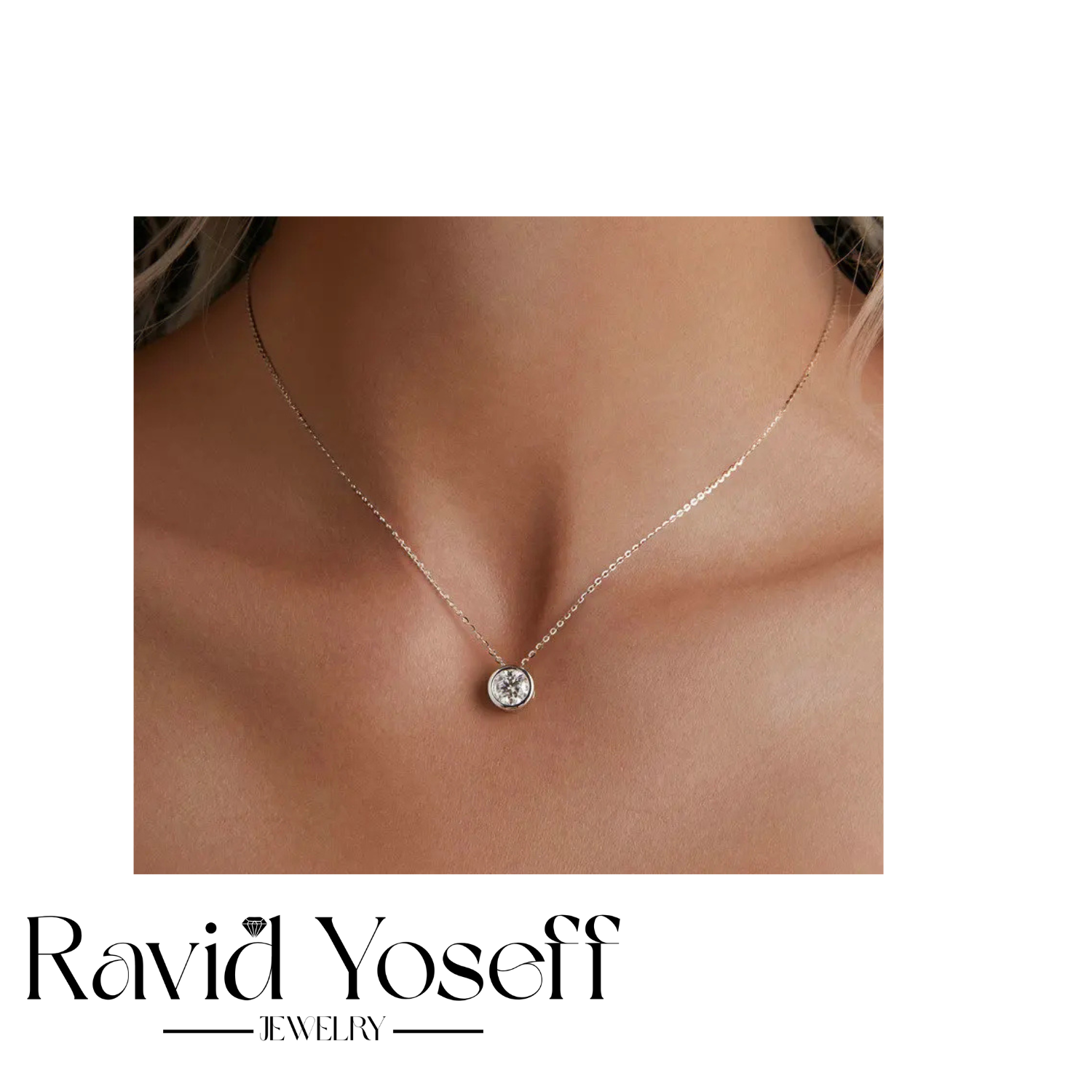 יוקרתית Moissanite שרשרת נואל