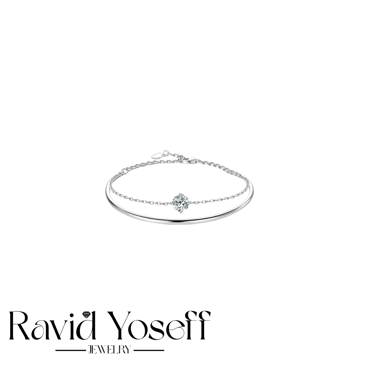 יוקרתי Moissanite צמיד ליב