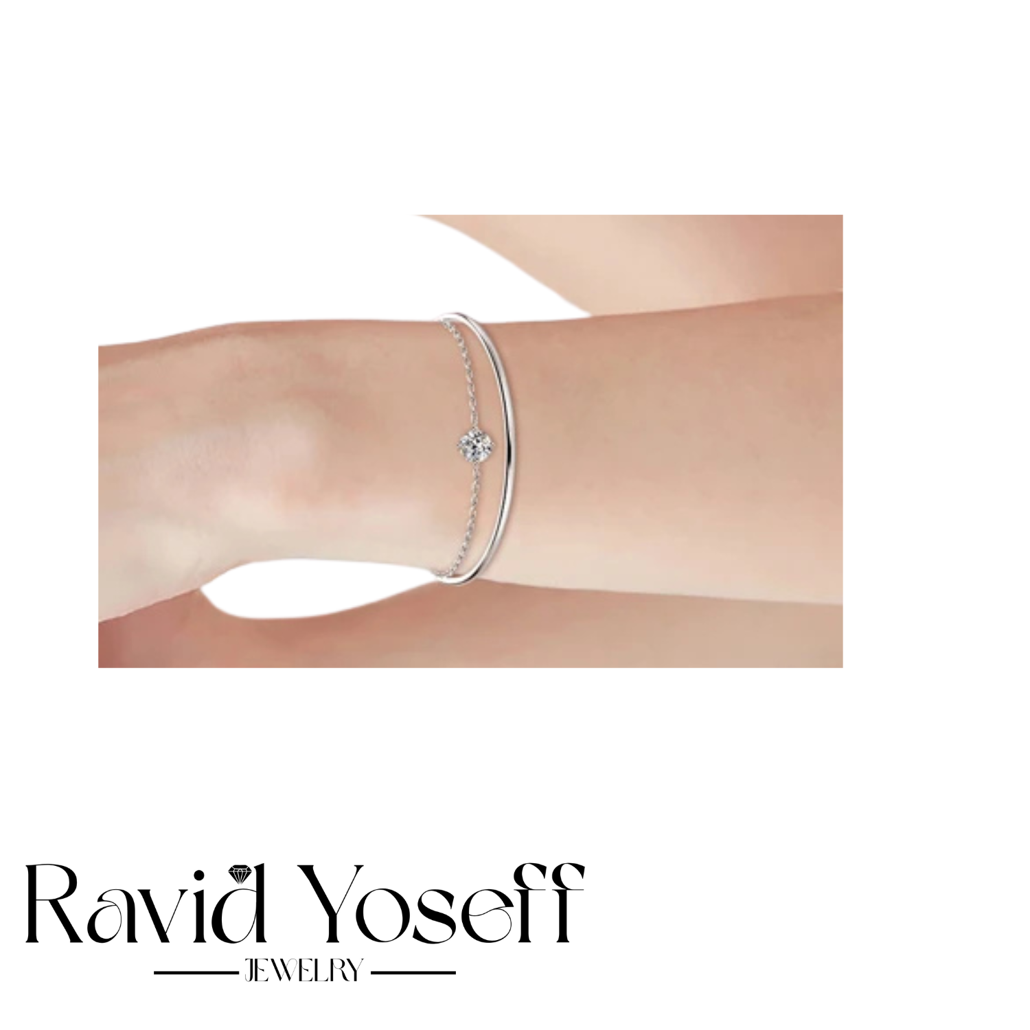 יוקרתי Moissanite צמיד ליב