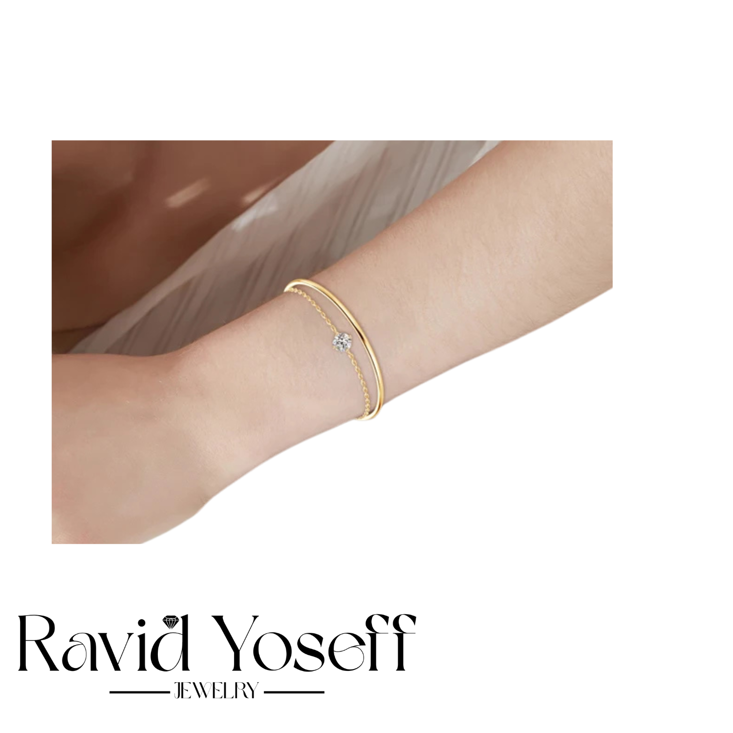 יוקרתי Moissanite צמיד ליב
