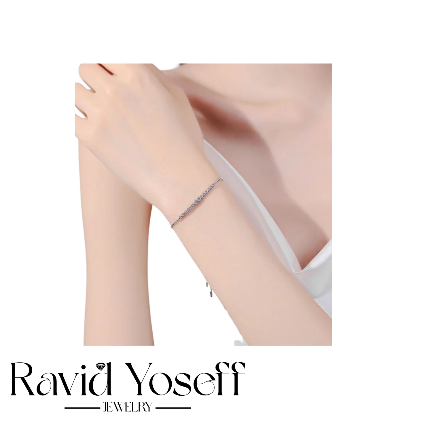 יוקרתי Moissanite צמיד פרנסיס