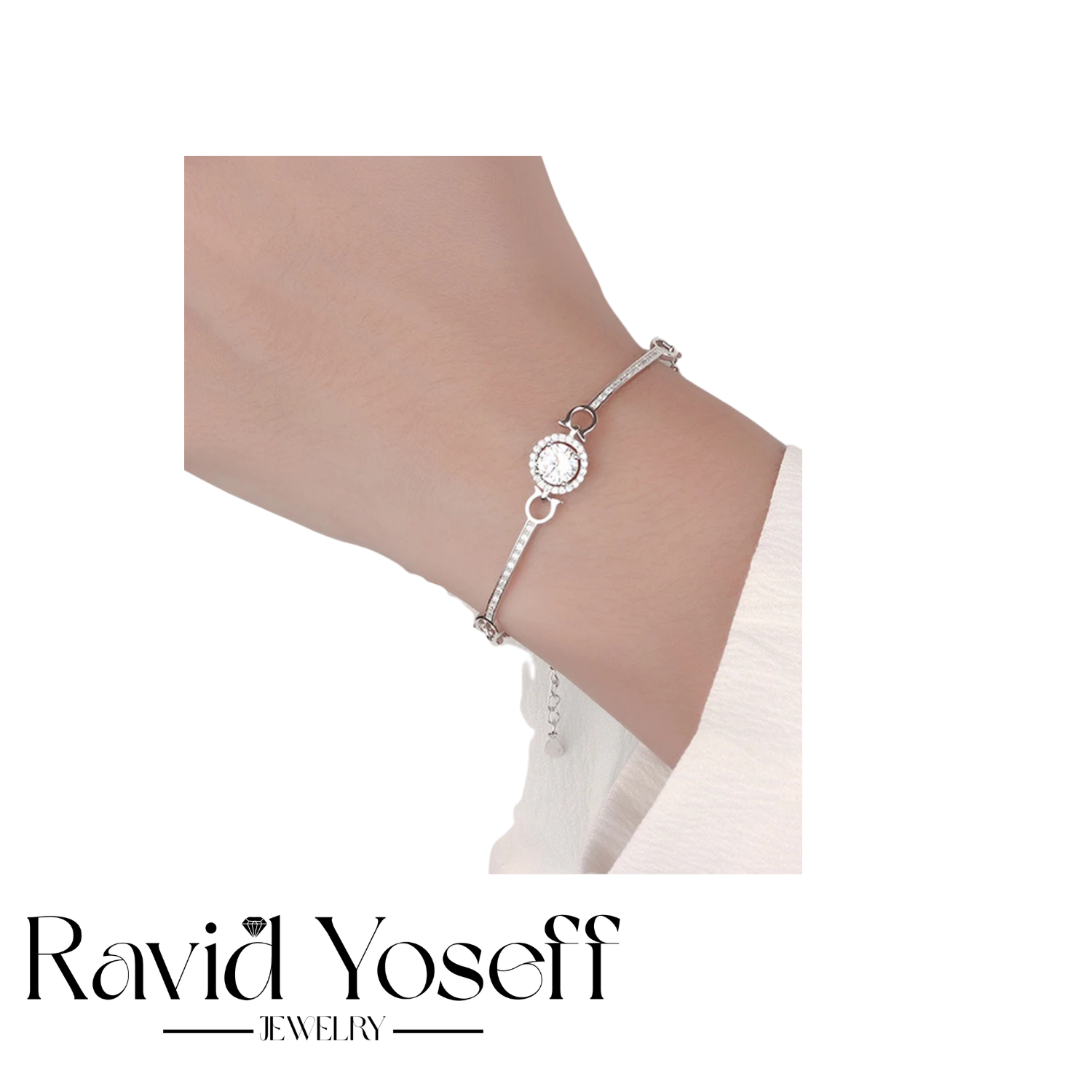 יוקרתי Moissanite צמיד הילה