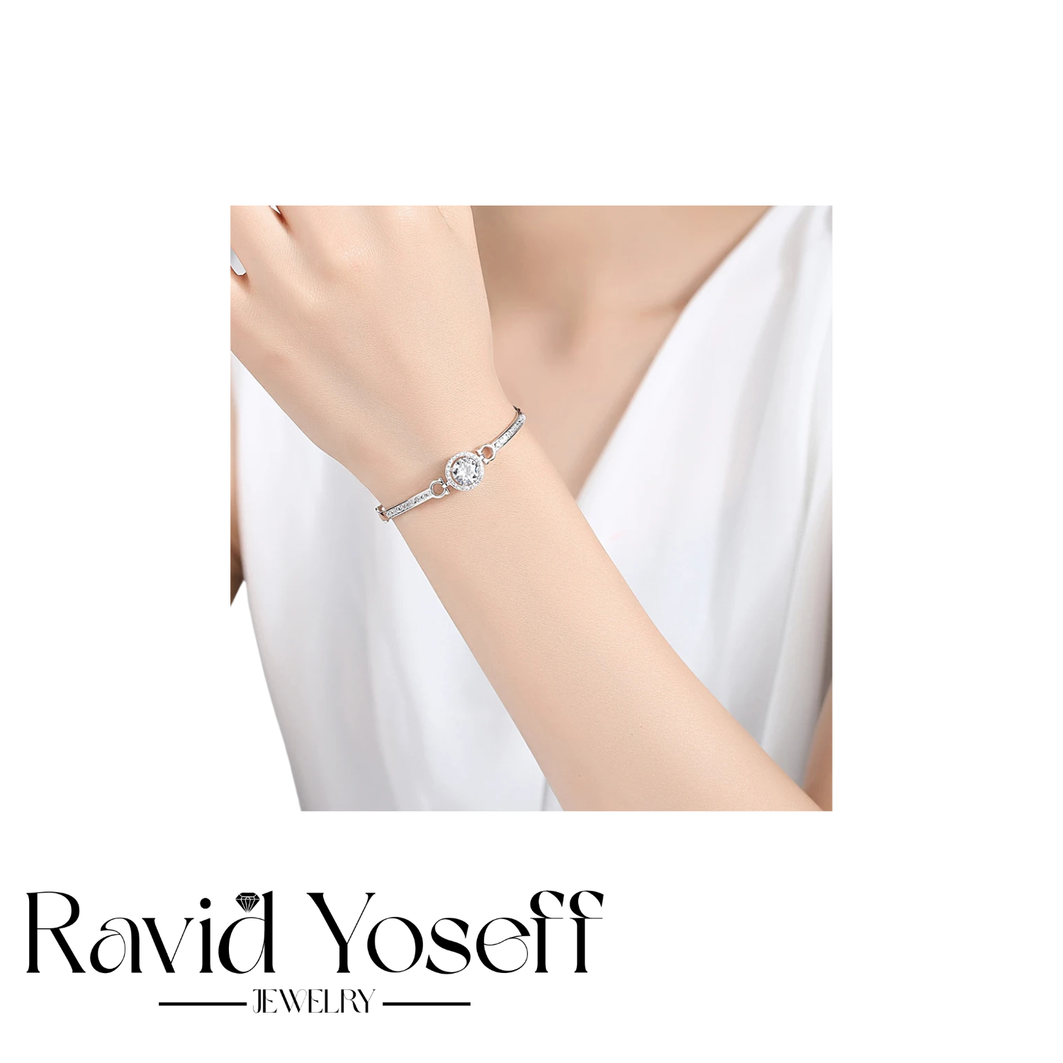 יוקרתי Moissanite צמיד הילה