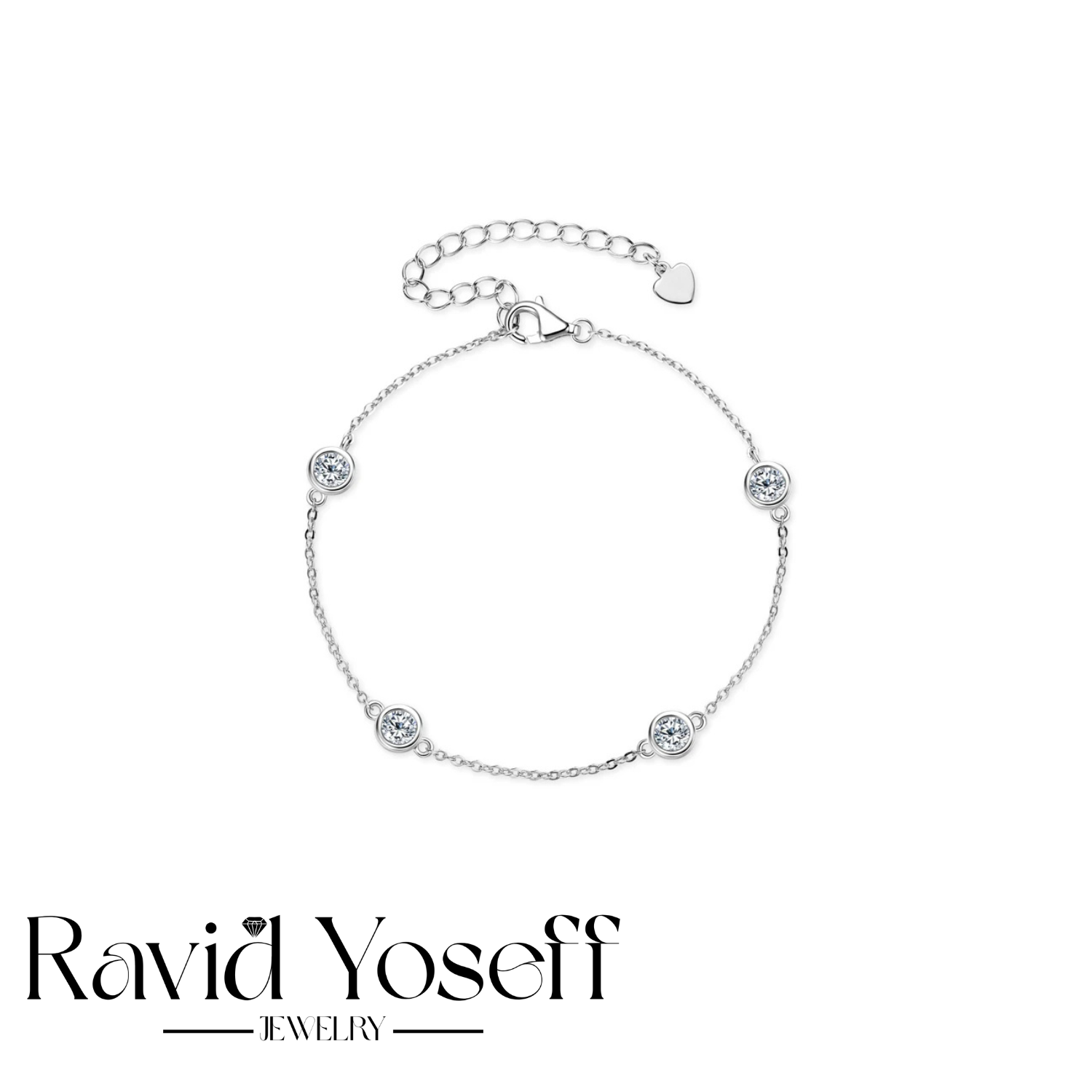 יוקרתי Moissanite צמיד דקלה