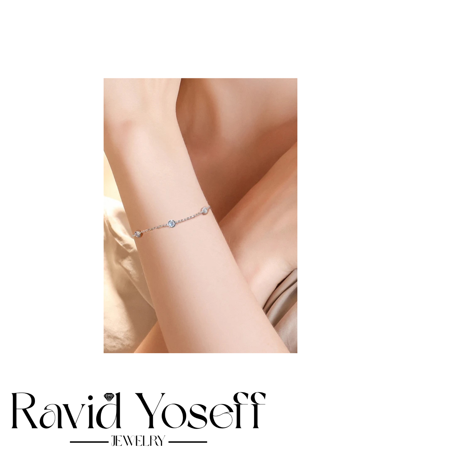 יוקרתי Moissanite צמיד דקלה