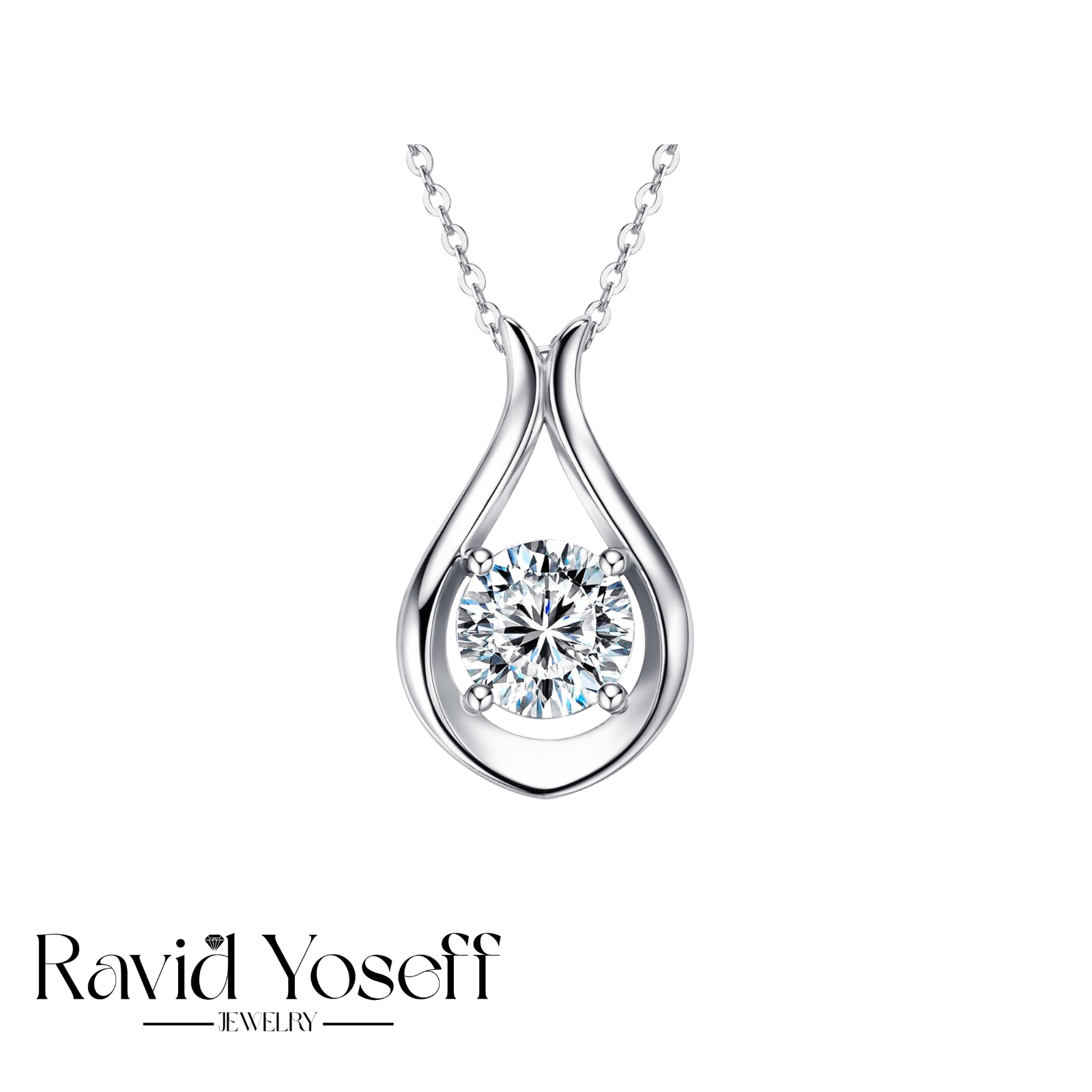 יוקרתית Moissanite שרשרת רביד