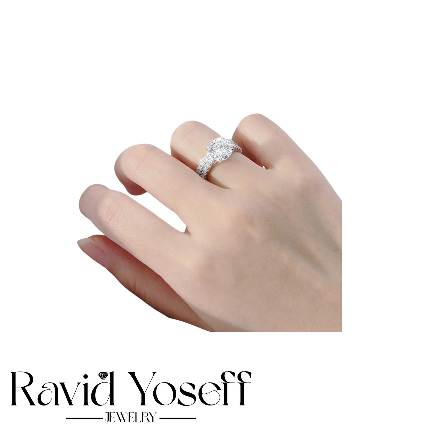 יוקרתית Moissanite טבעת דיאנה