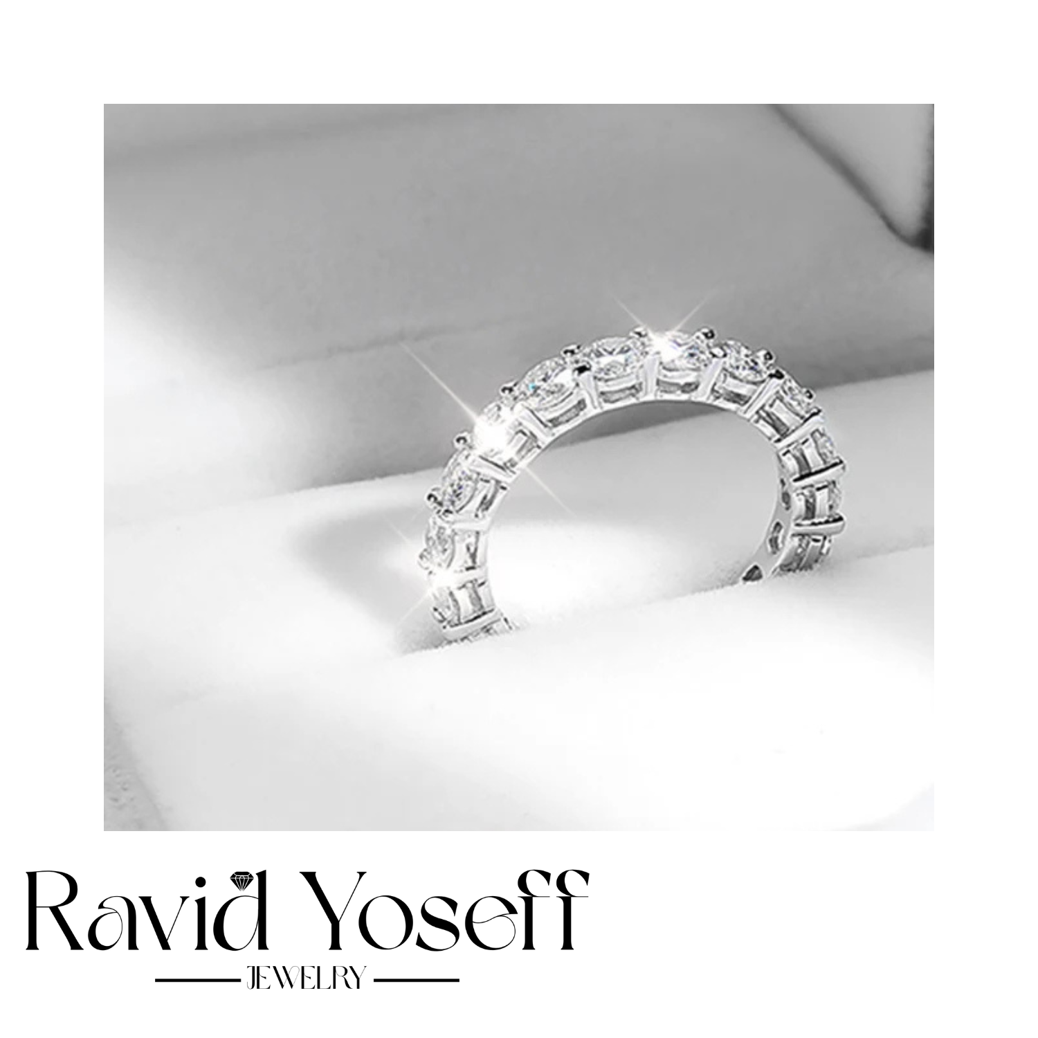 יוקרתית Moissanite טבעת בר