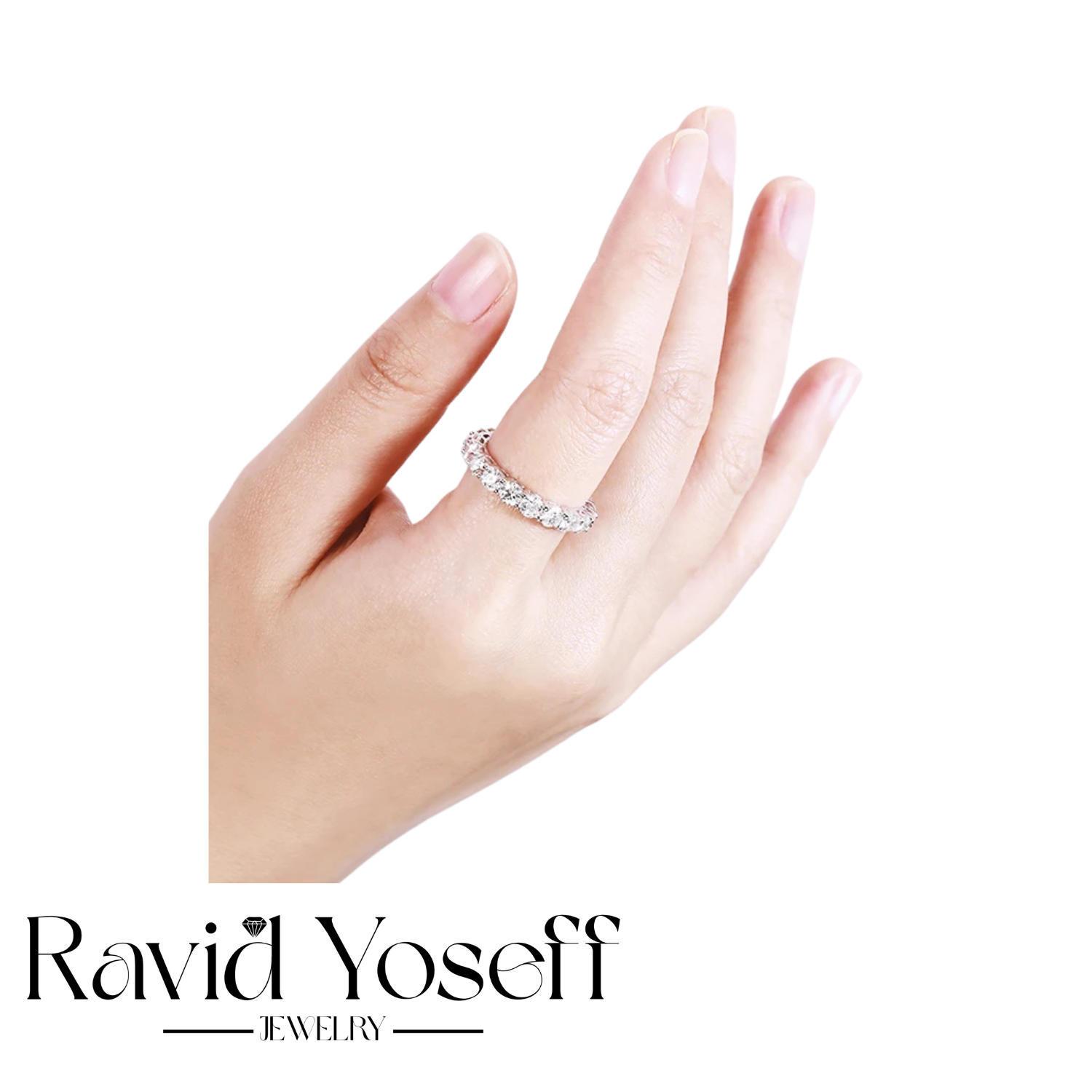 יוקרתית Moissanite טבעת בר