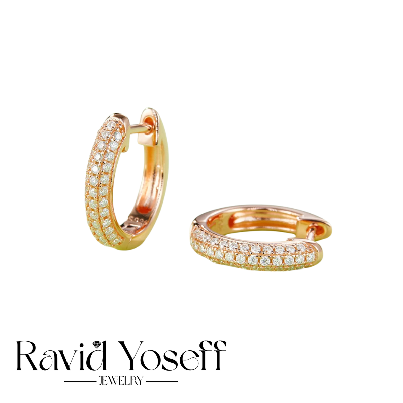 יוקרתיים Moissanite עגילי ספיר
