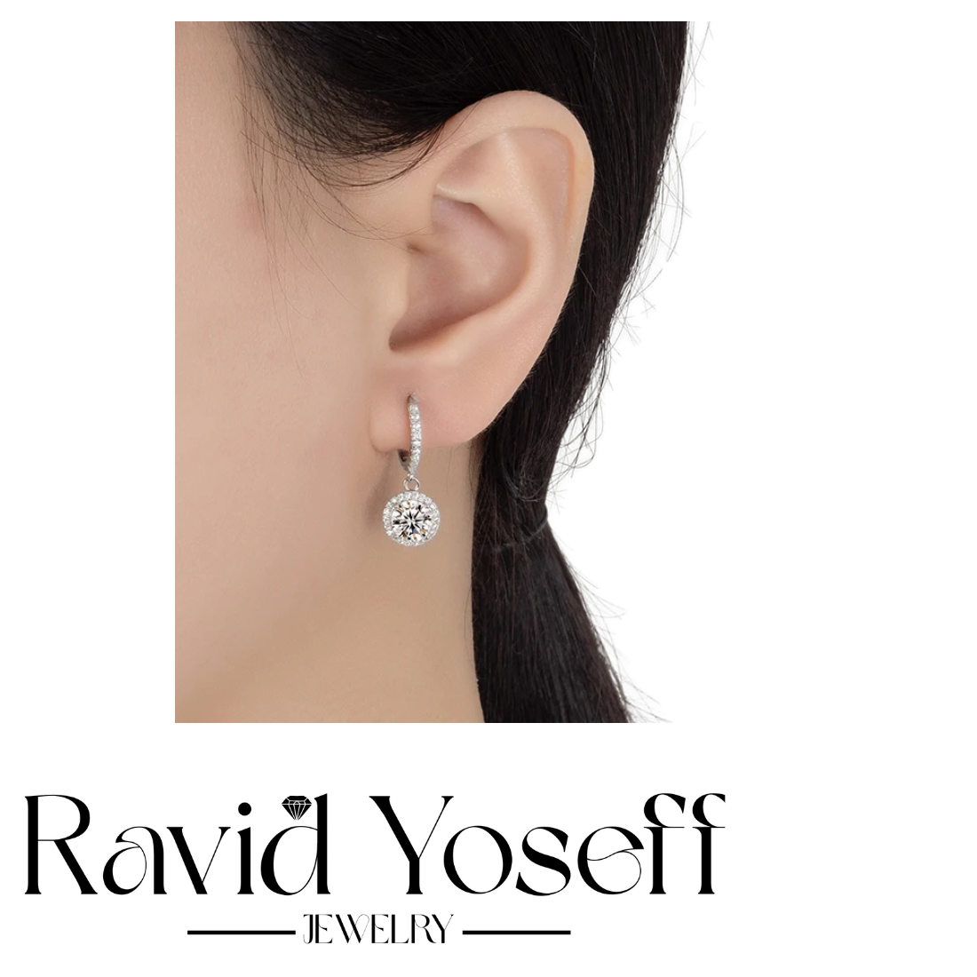 יוקרתיים Moissanite עגילי אמה
