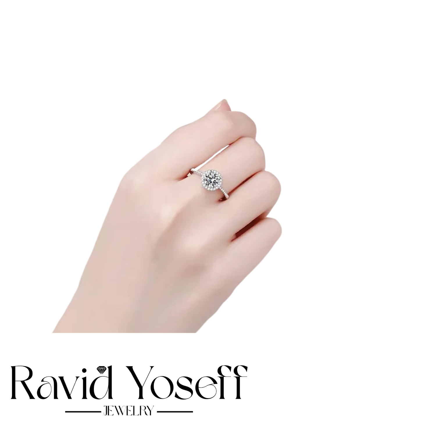 יוקרתית Moissanite טבעת גאיה
