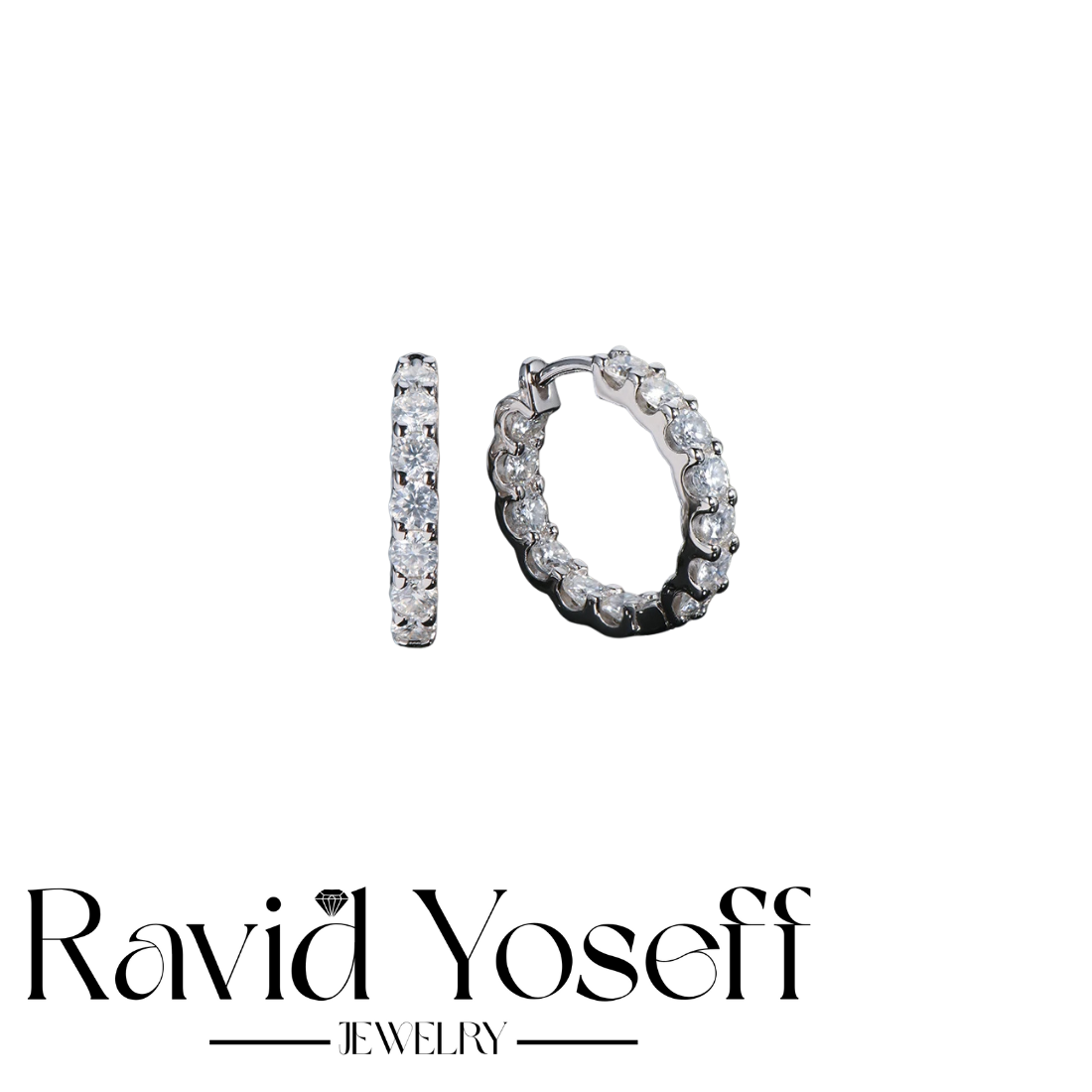 יוקרתיים Moissanite עגילי אדווה