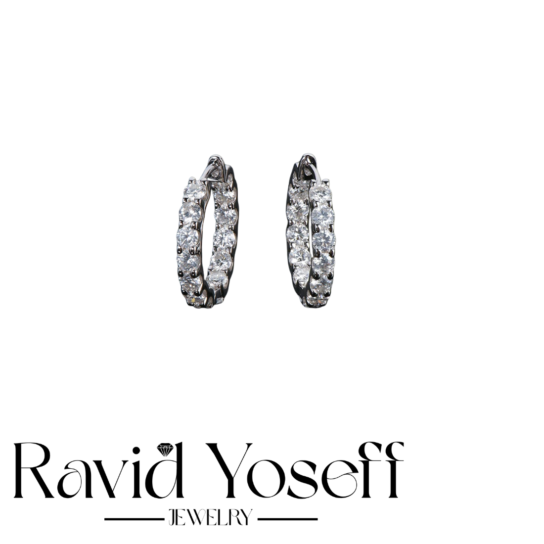 יוקרתיים Moissanite עגילי אדווה