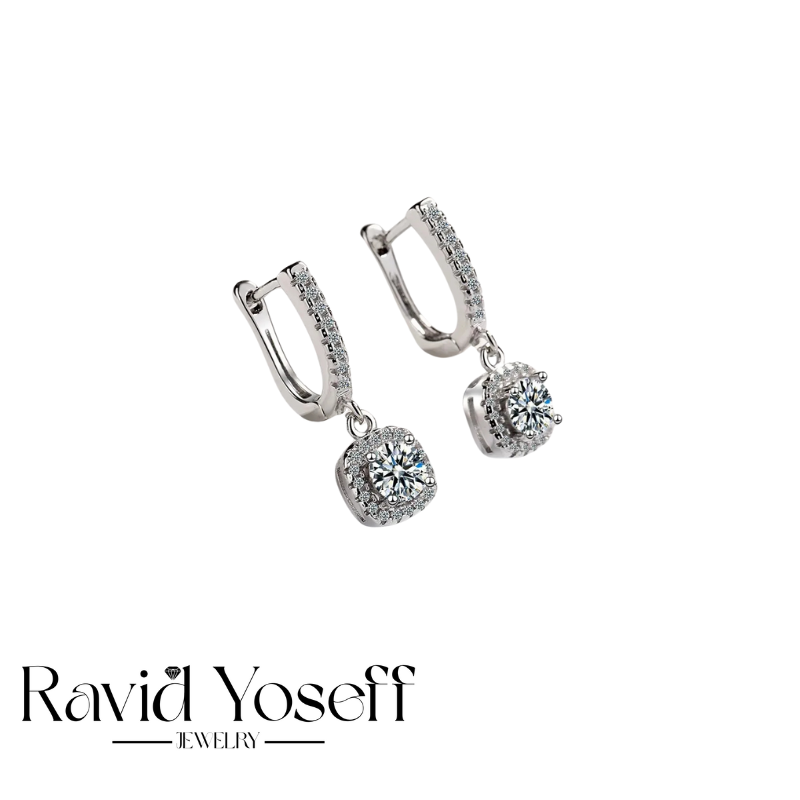 יוקרתיים Moissanite עגילי דינור