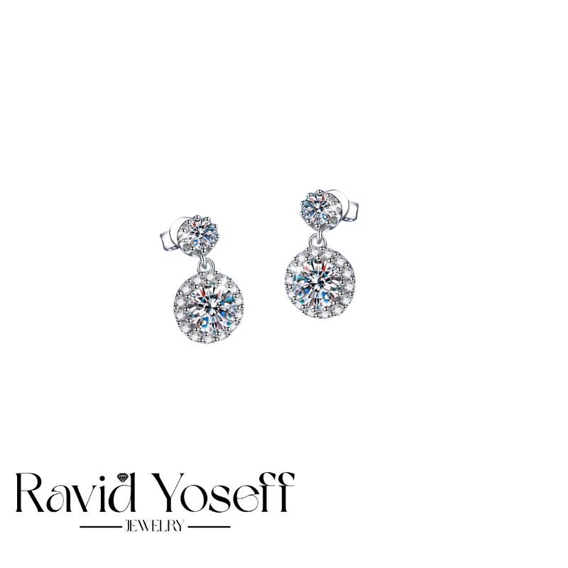 יוקרתיים Moissanite עגילי הילי
