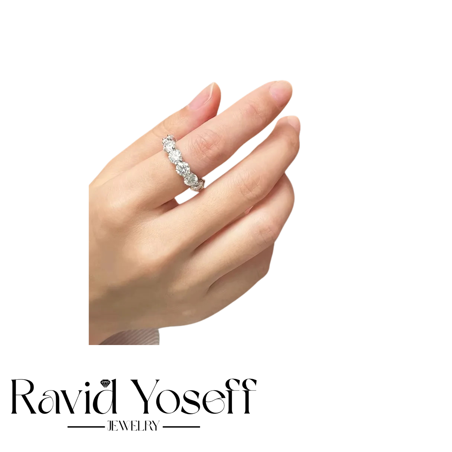 יוקרתית Moissanite טבעת נטע