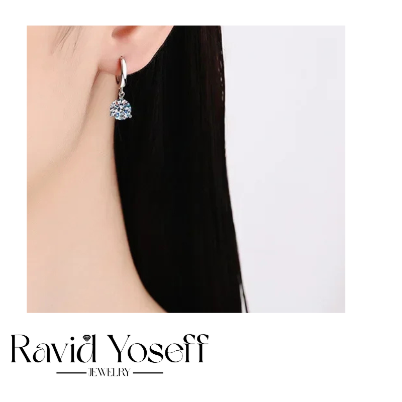 יוקרתיים Moissanite עגילי נסיה