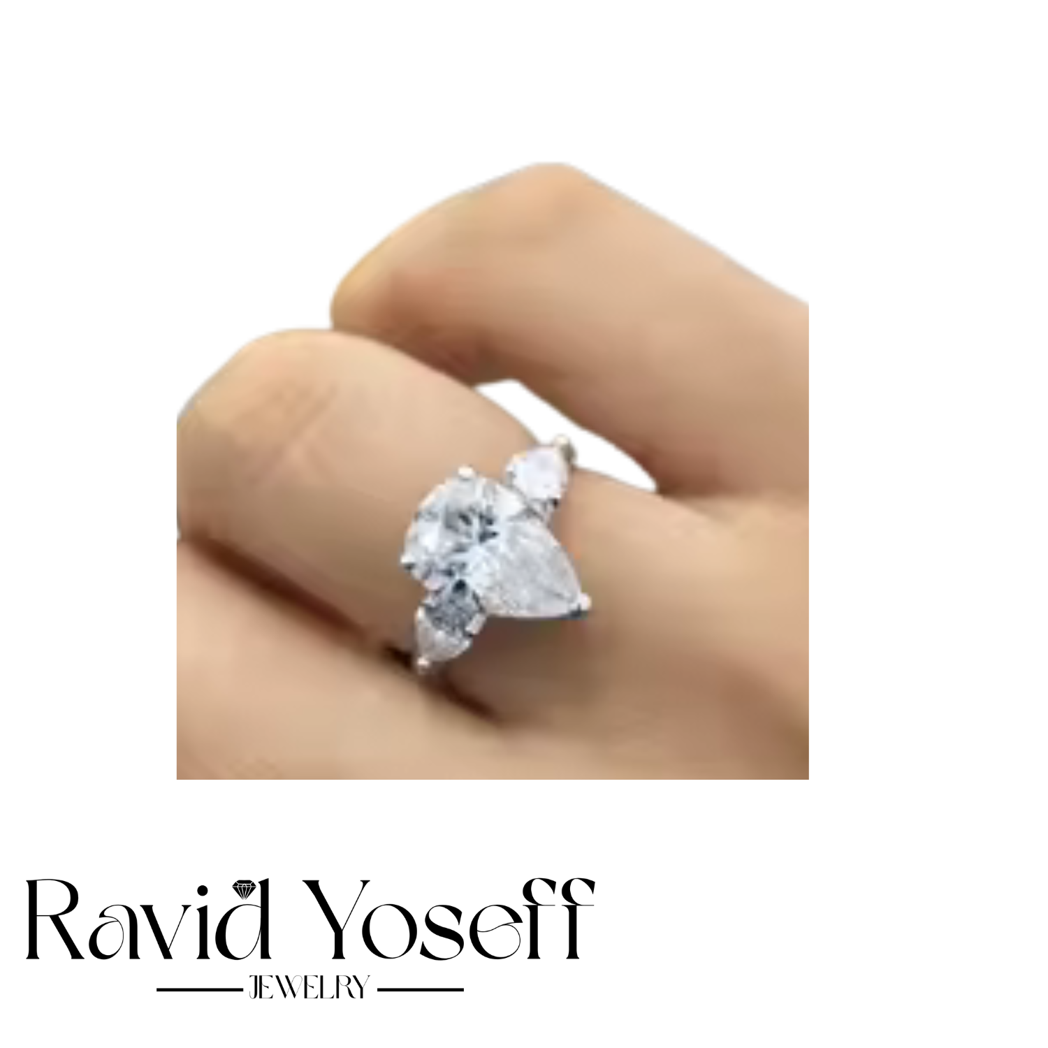 יוקרתית Moissanite טבעת אודיה