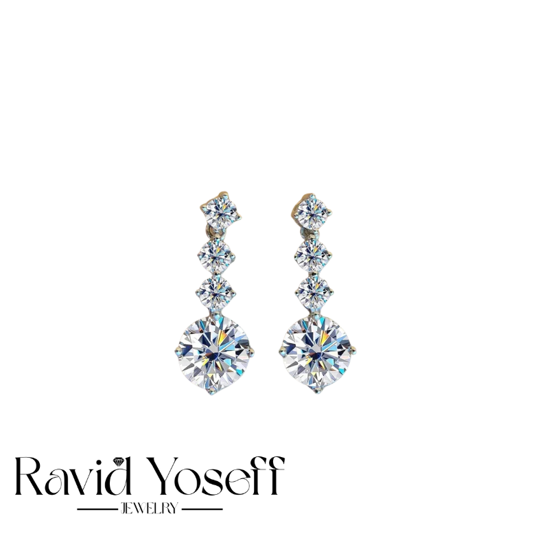 יוקרתיים Moissanite עגילי שביט