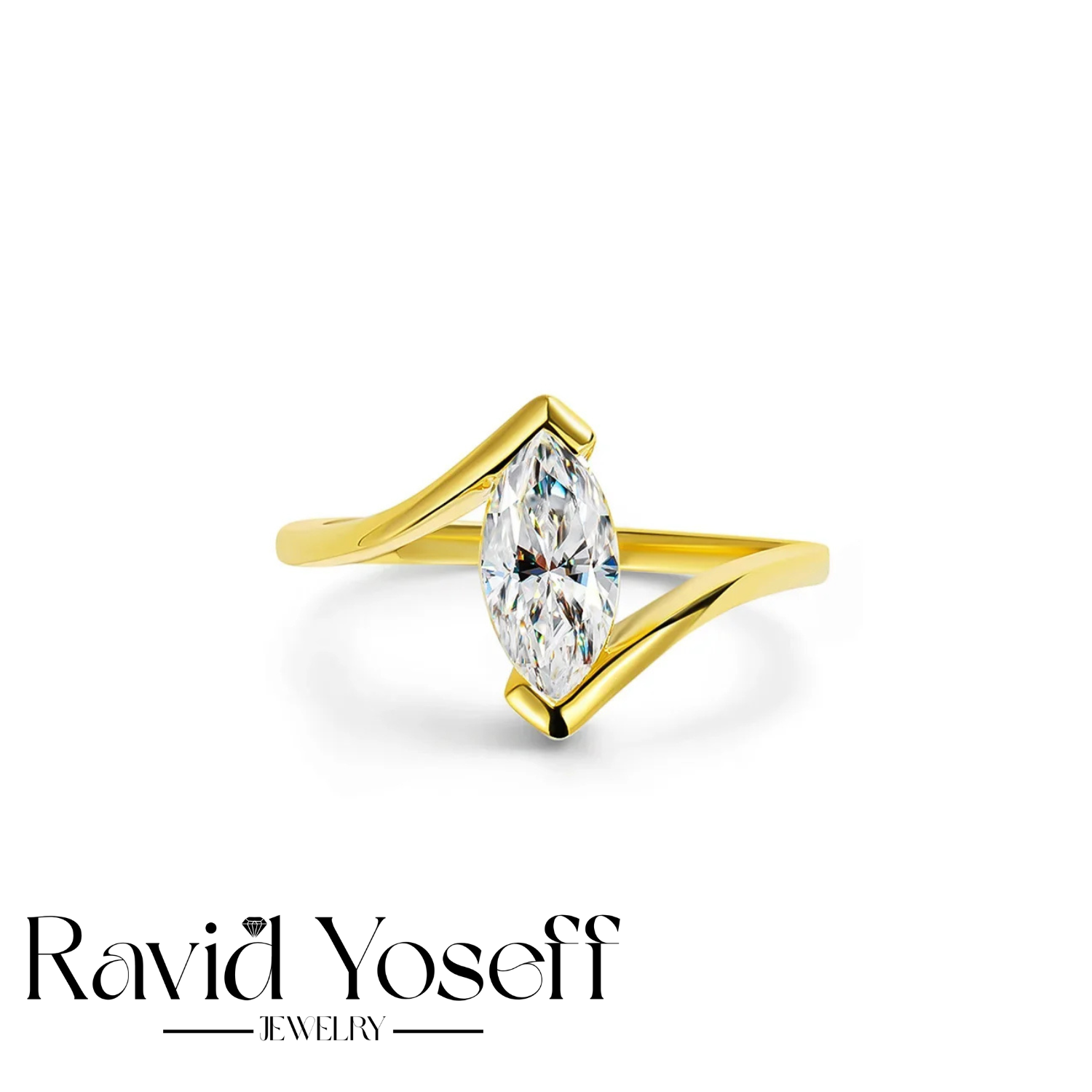 יוקרתית Moissanite טבעת יאנה