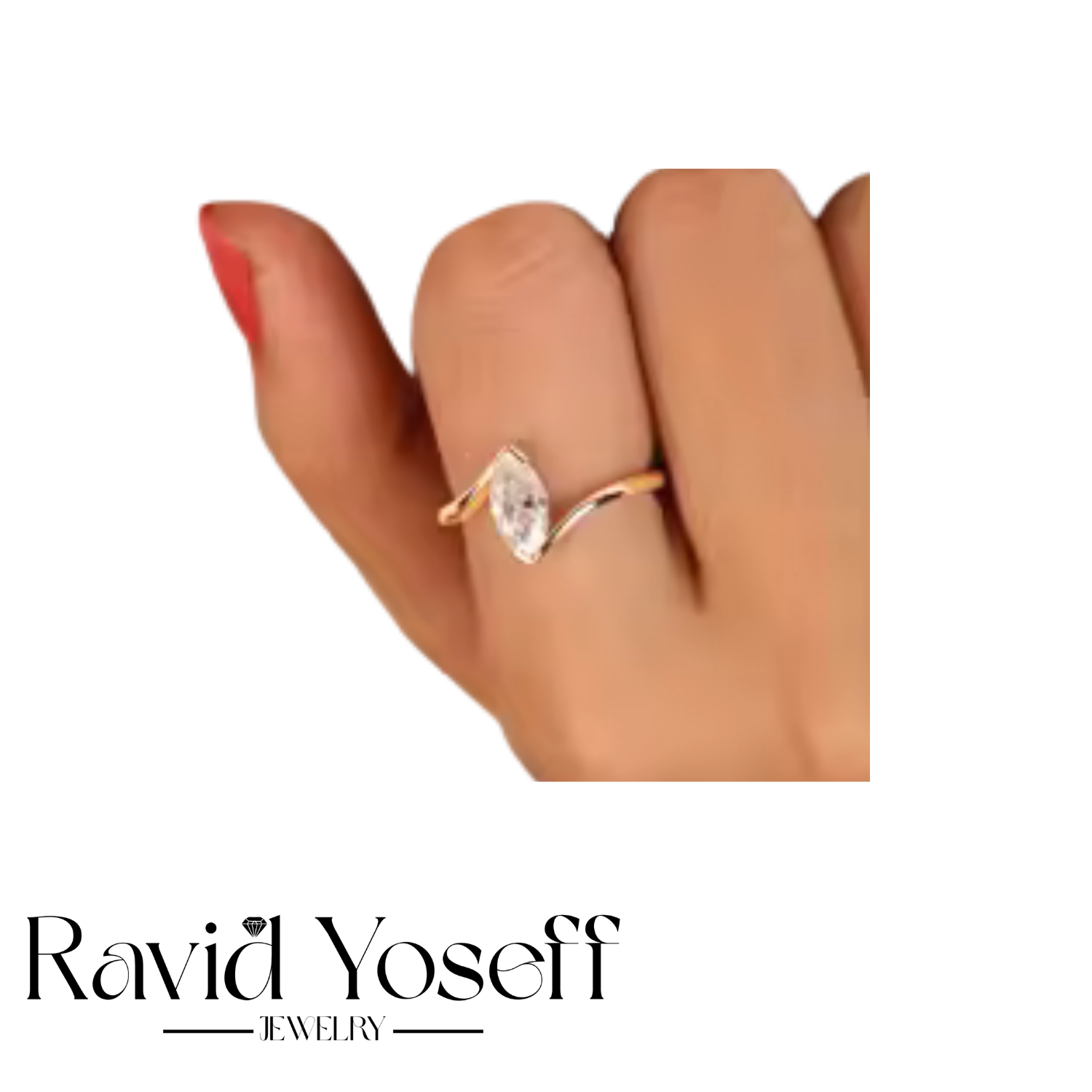 יוקרתית Moissanite טבעת יאנה