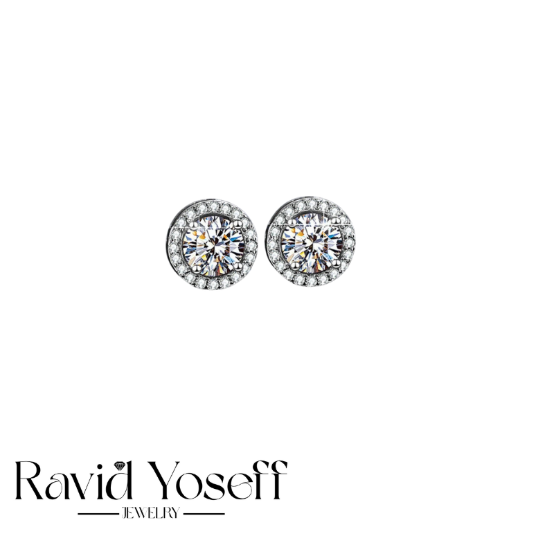 יוקרתיים Moissanite עגילי לוטן