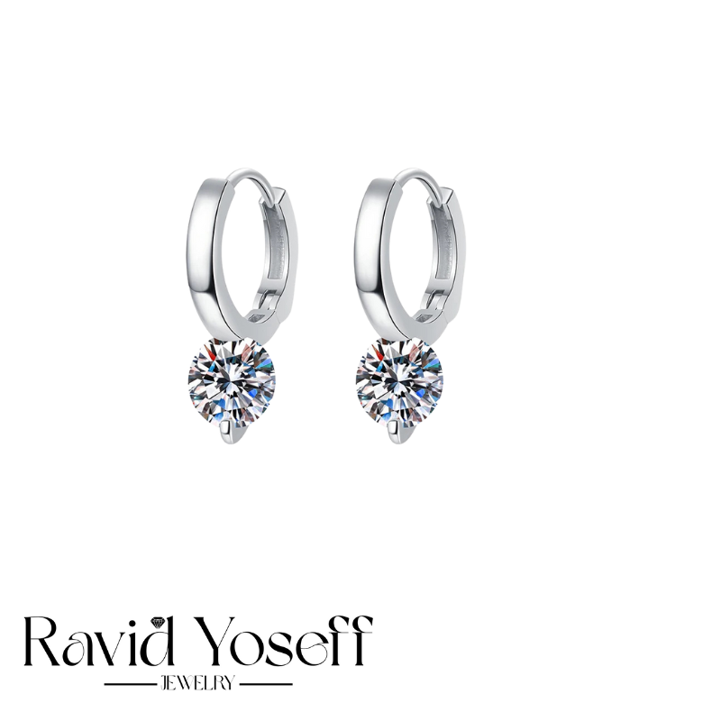 יוקרתיים Moissanite עגילי יהב