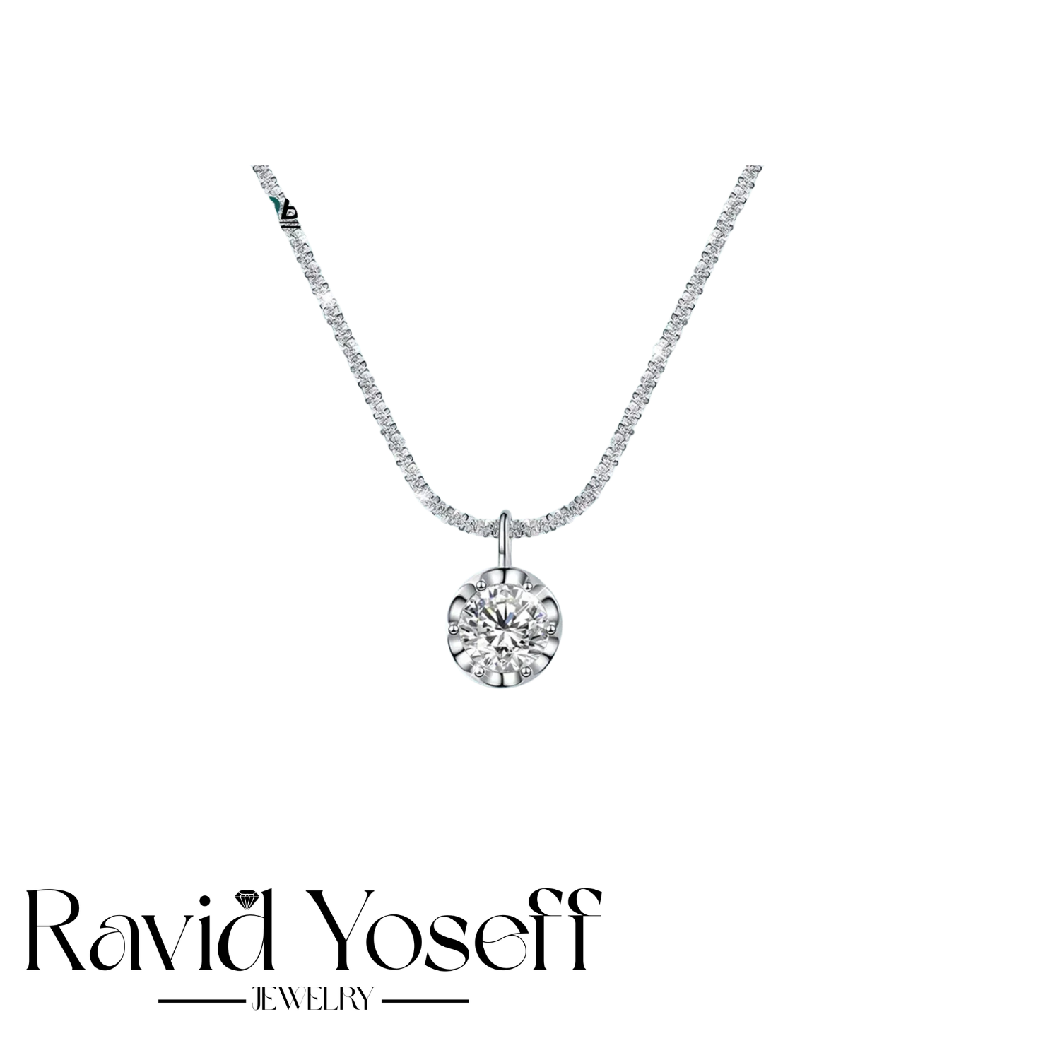 יוקרתית Moissanite שרשרת אלכסה