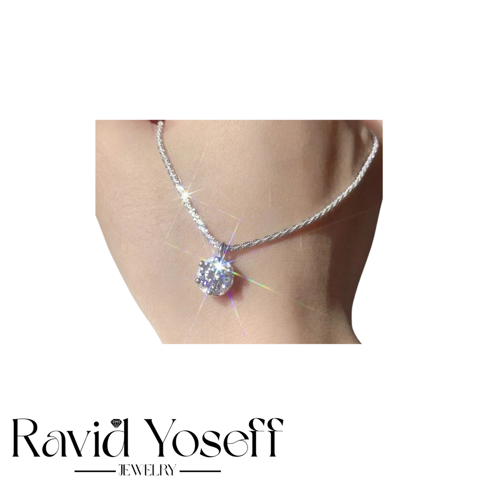 יוקרתית Moissanite שרשרת אלכסה