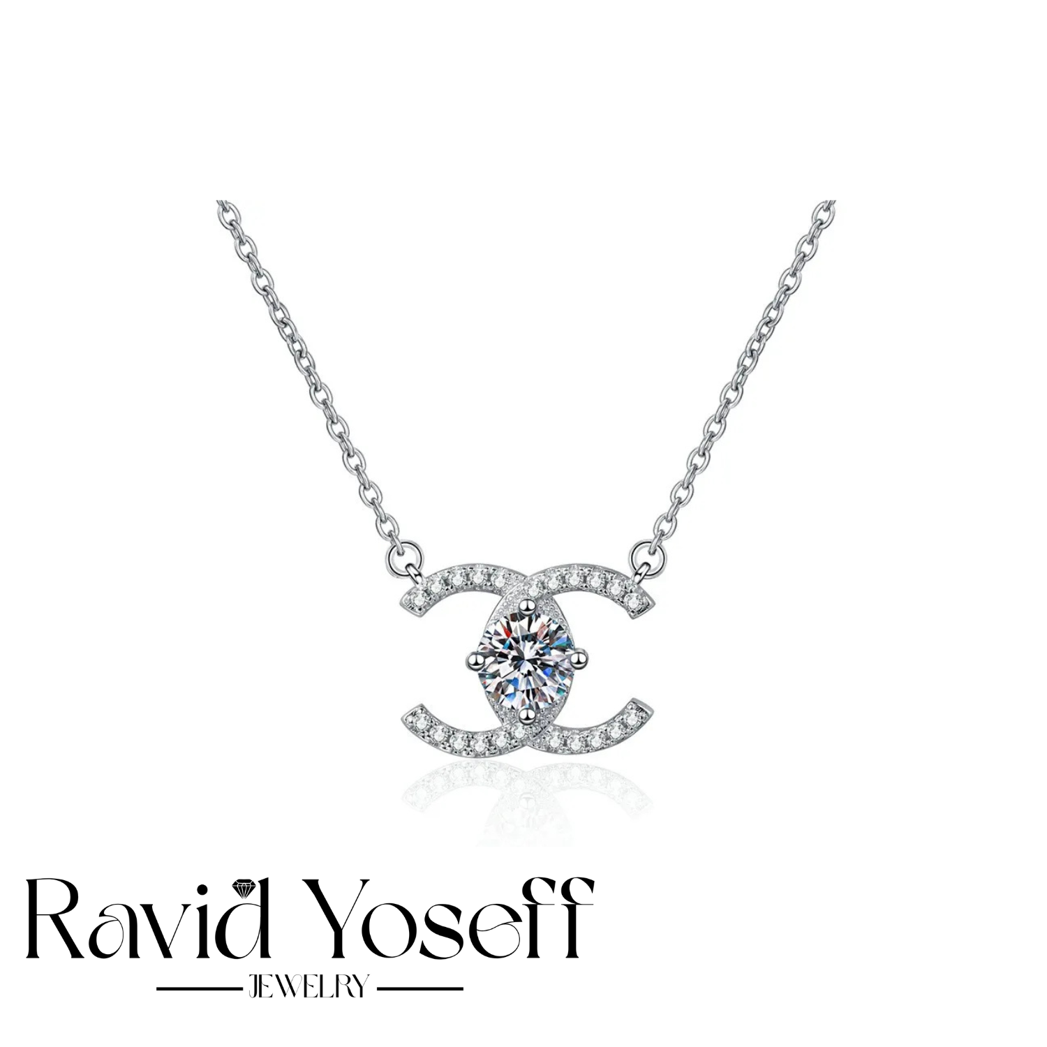 יוקרתית Moissanite שרשרת שאנל