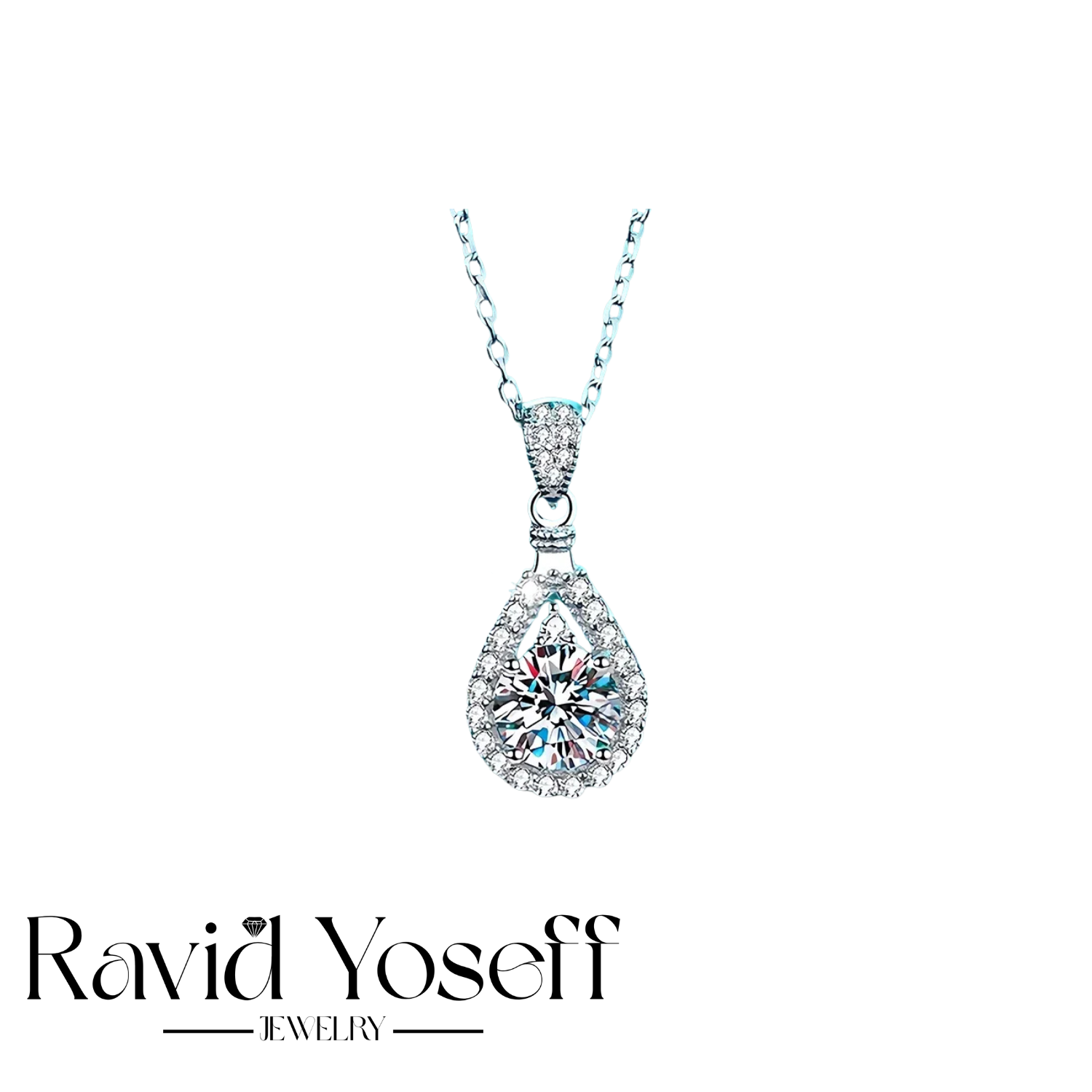 יוקרתית Moissanite שרשרת לאב