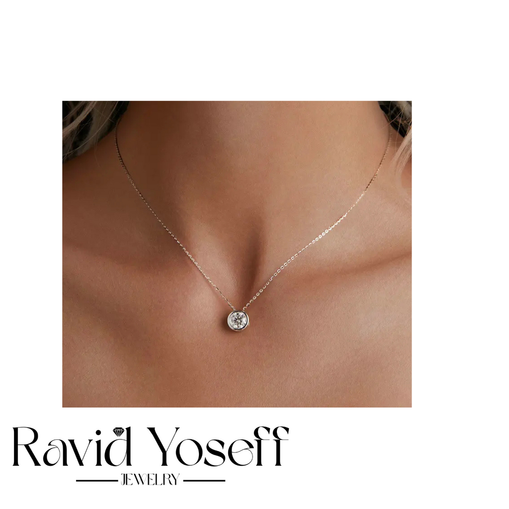 יוקרתית Moissanite שרשרת נואל