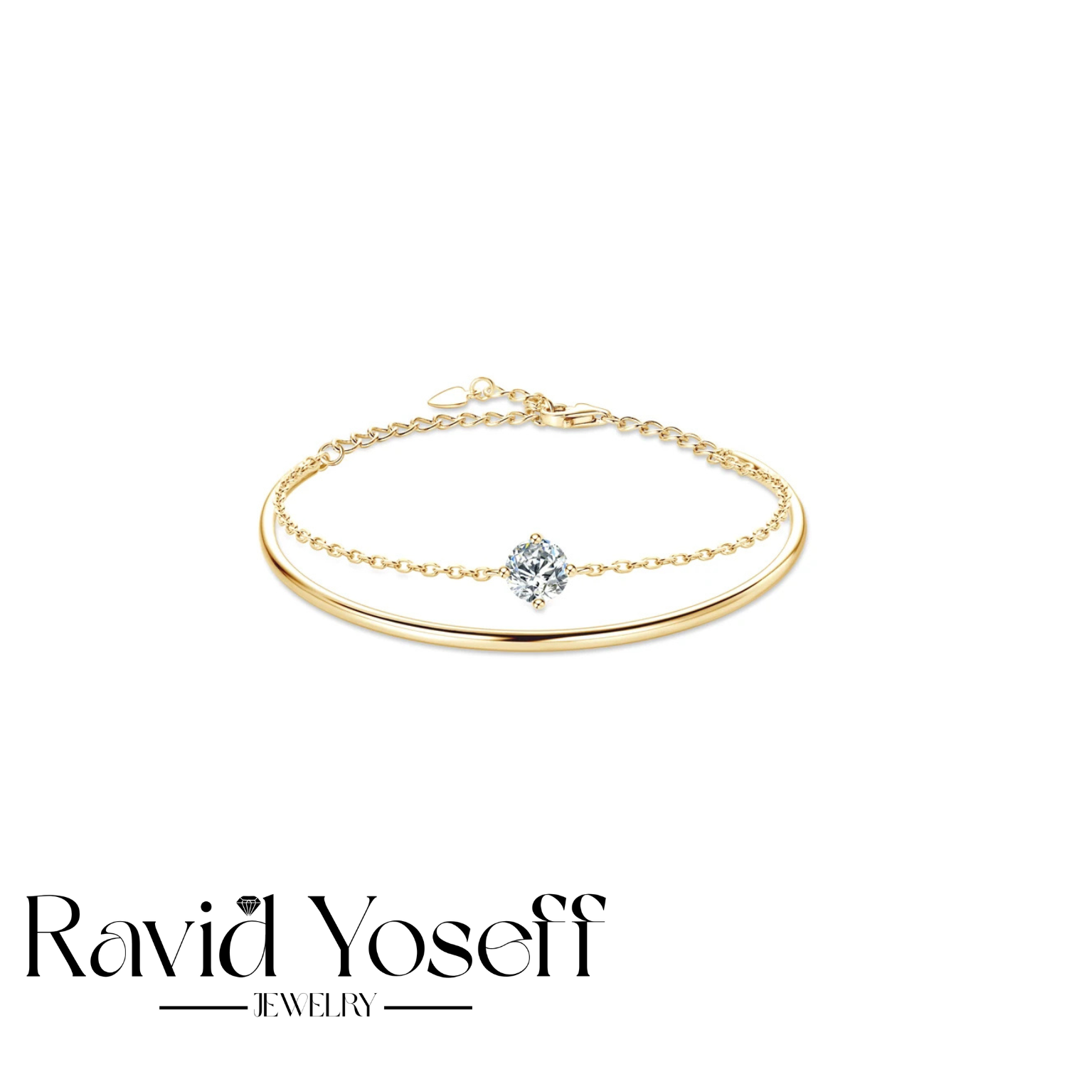 יוקרתי Moissanite צמיד ליב