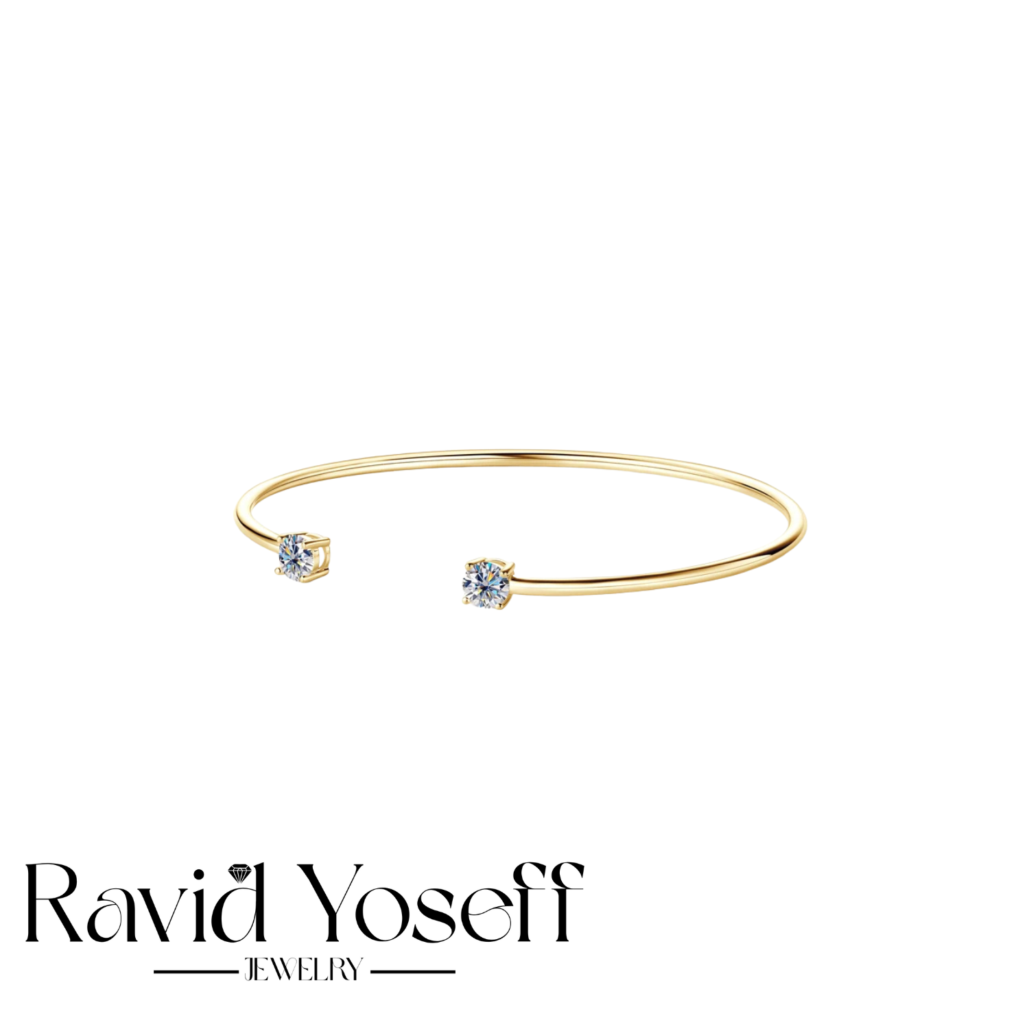 יוקרתי Moissanite צמיד לירי