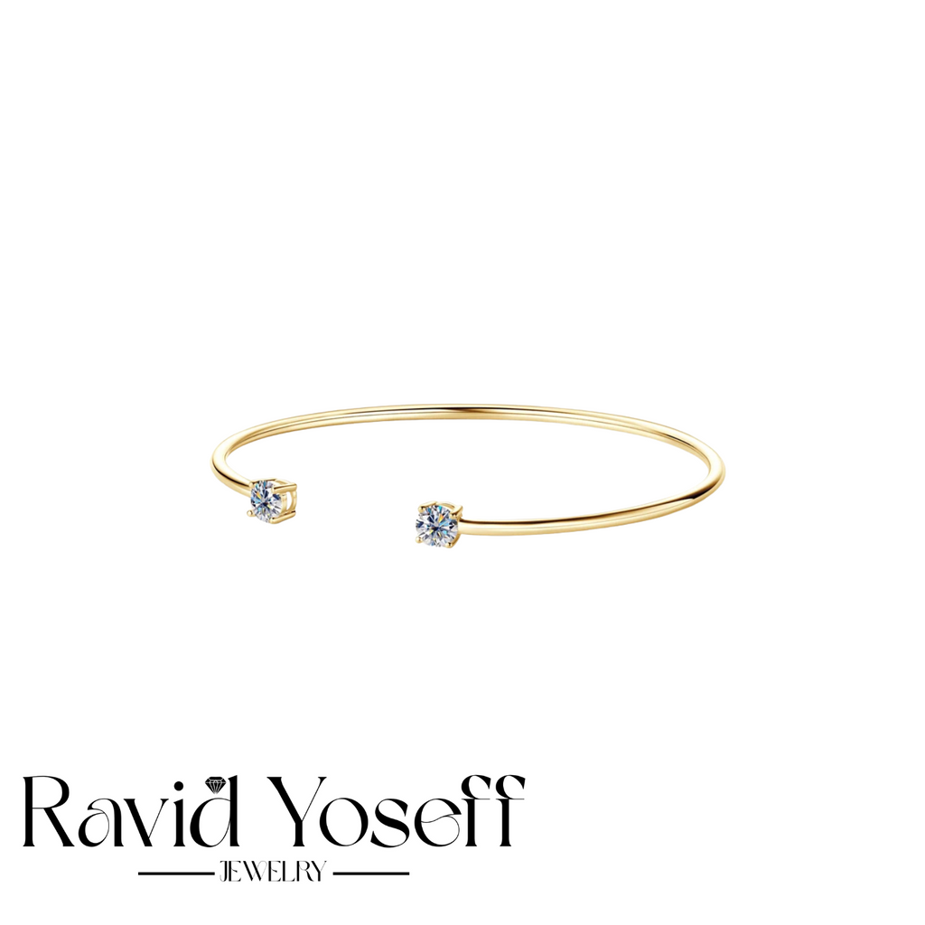יוקרתי Moissanite צמיד לירי