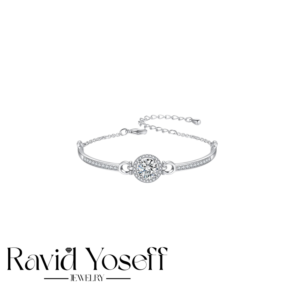 יוקרתי Moissanite צמיד הילה
