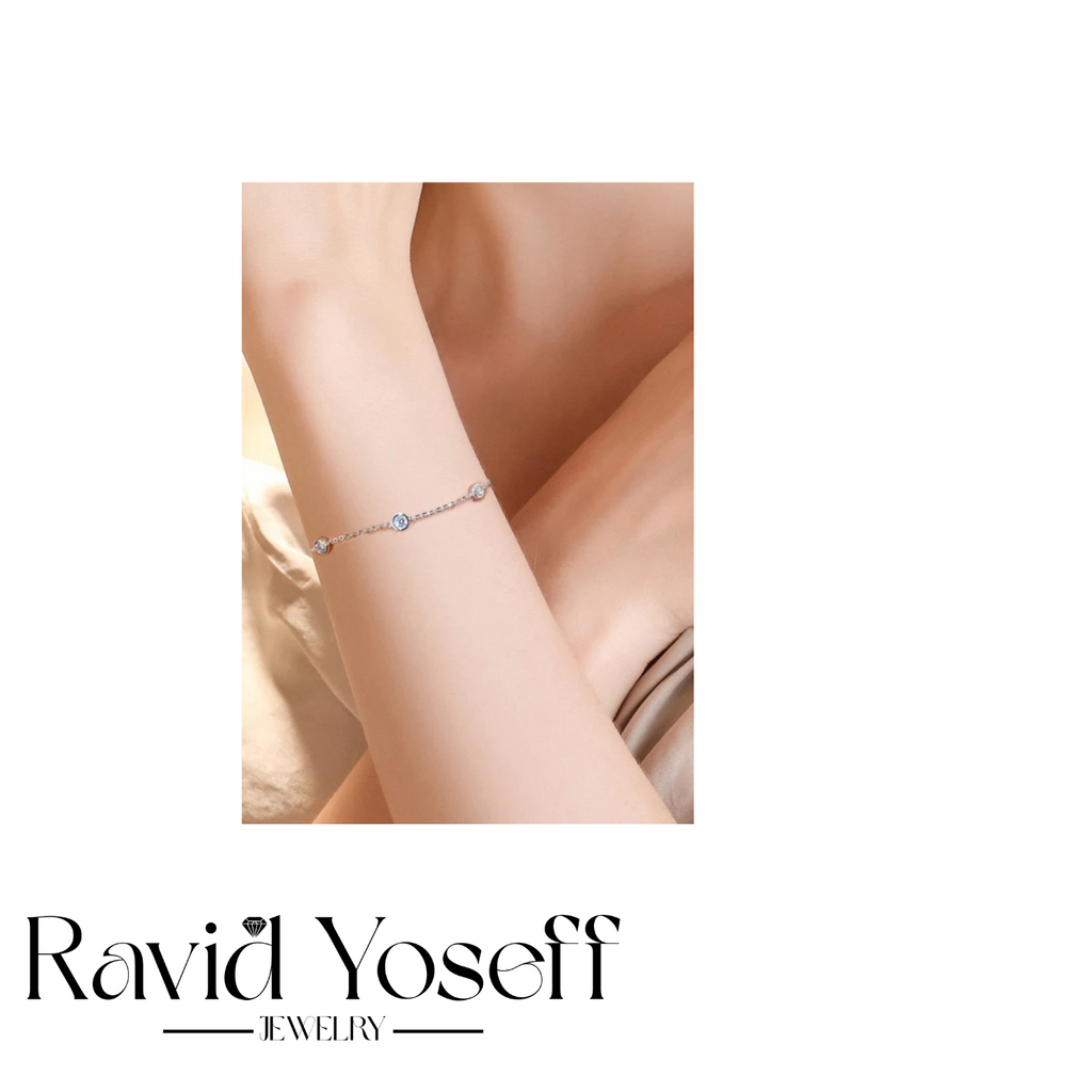 יוקרתי Moissanite צמיד דקלה