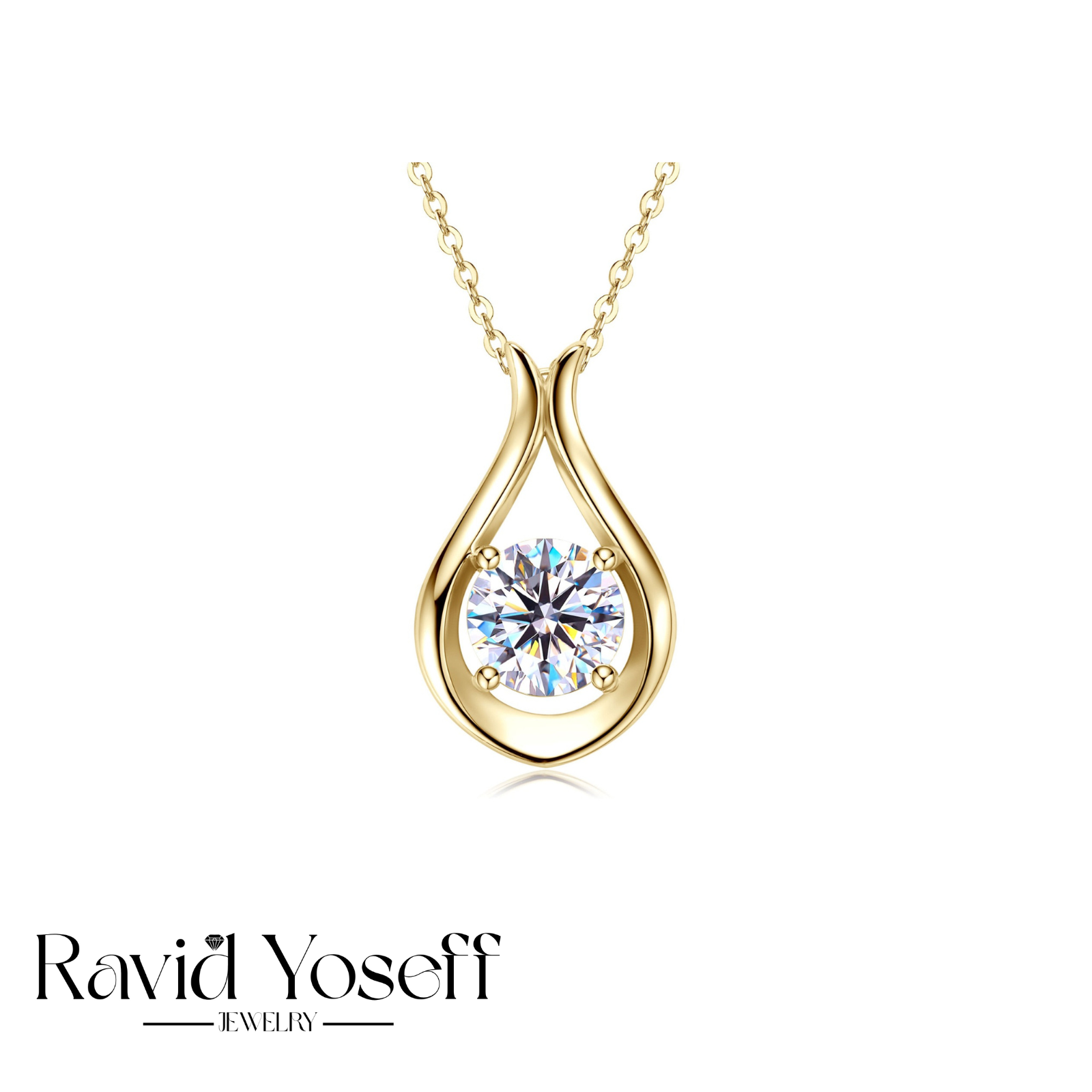 יוקרתית Moissanite שרשרת רביד
