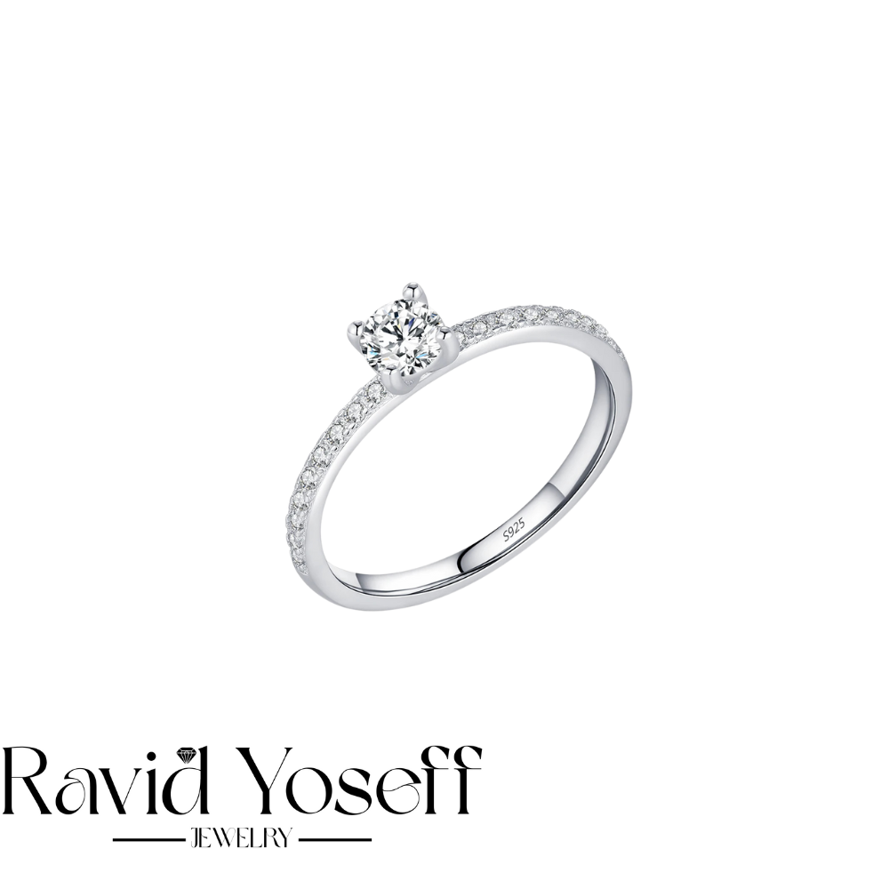 יוקרתית Moissanite טבעת מוריה